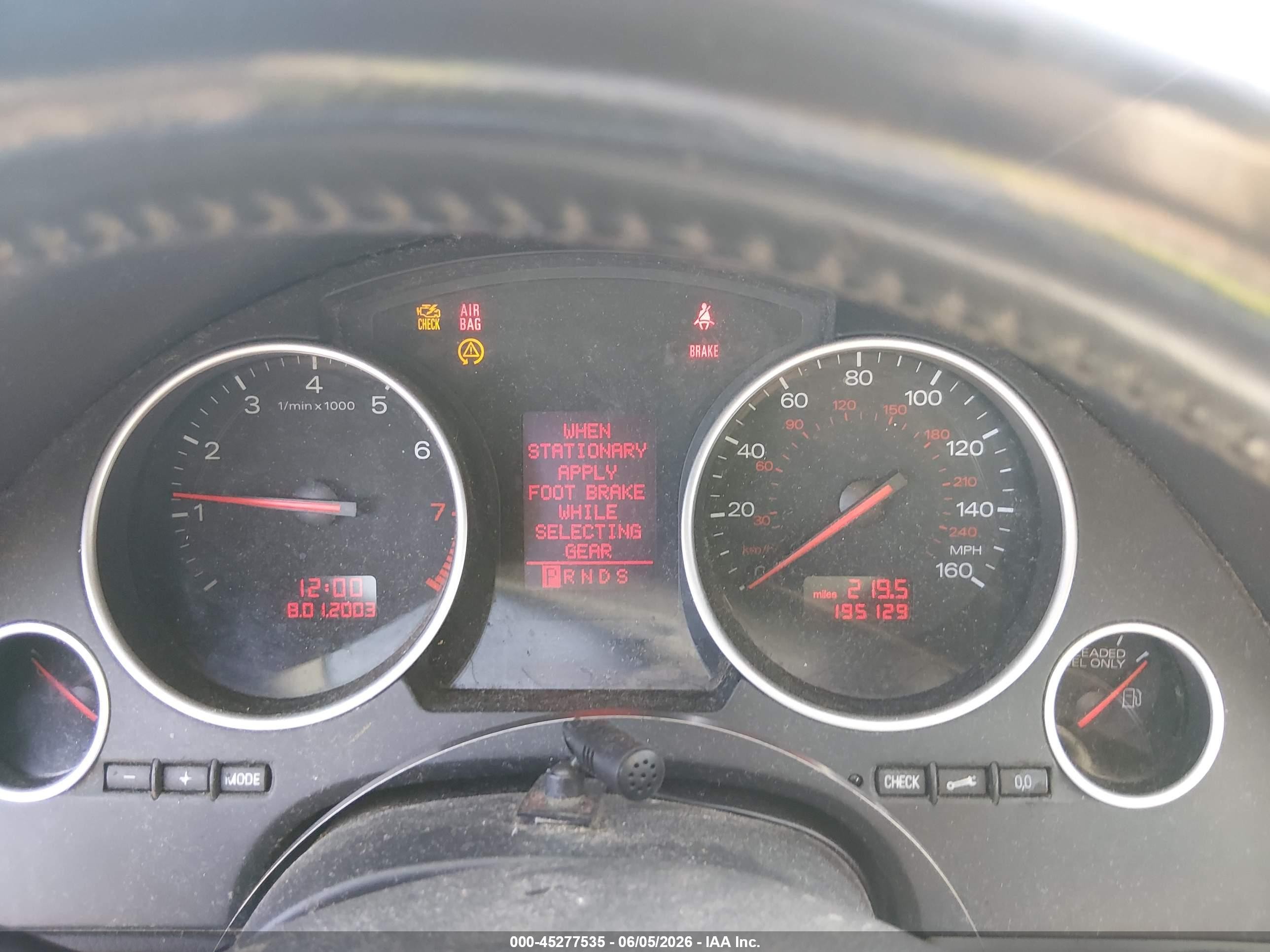 2005 Audi A4 1.8t Red vin: WAUAC48H95K008622