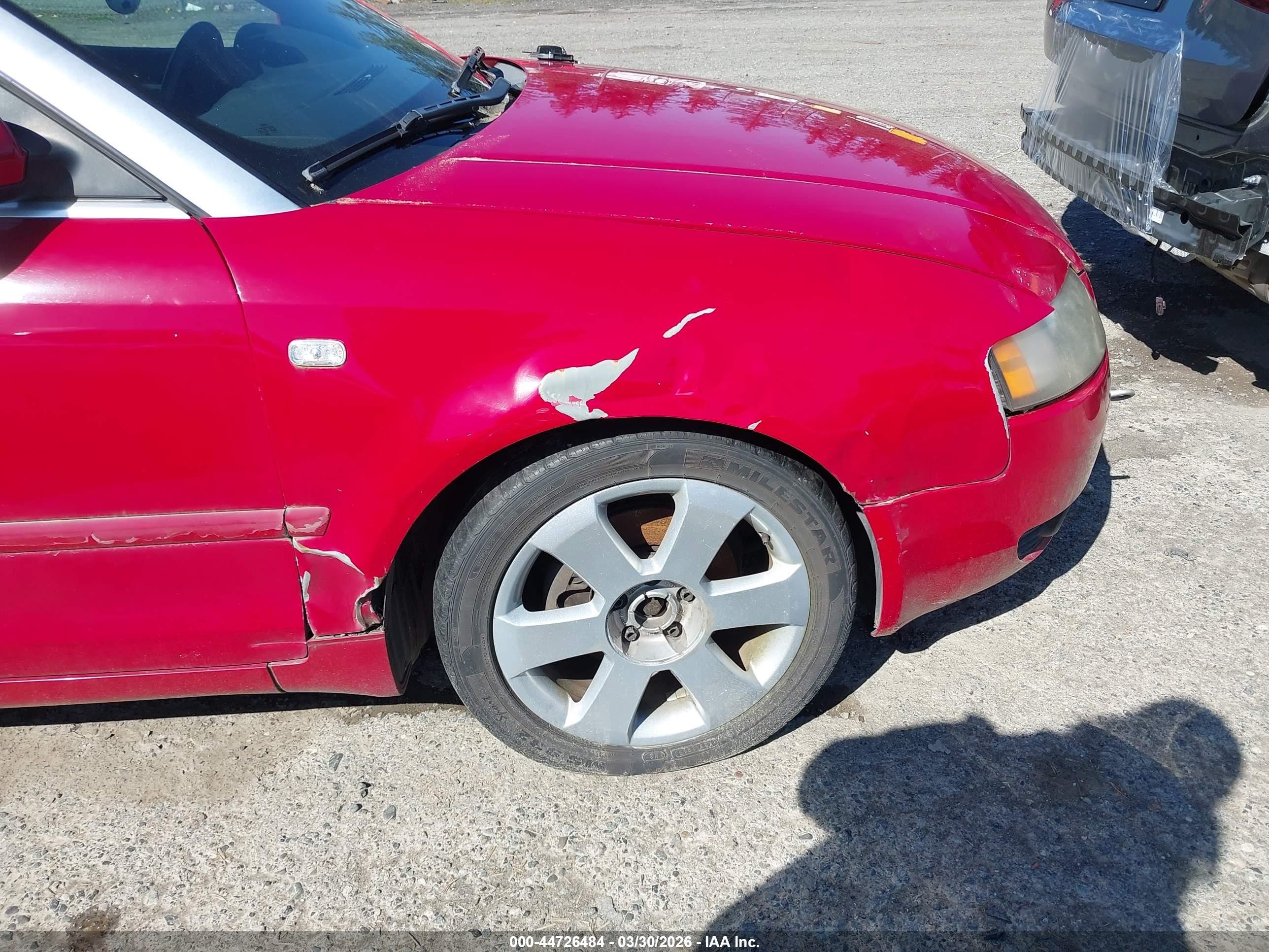 2006 Audi A4 1.8t Red vin: WAUAC48HX6K009022