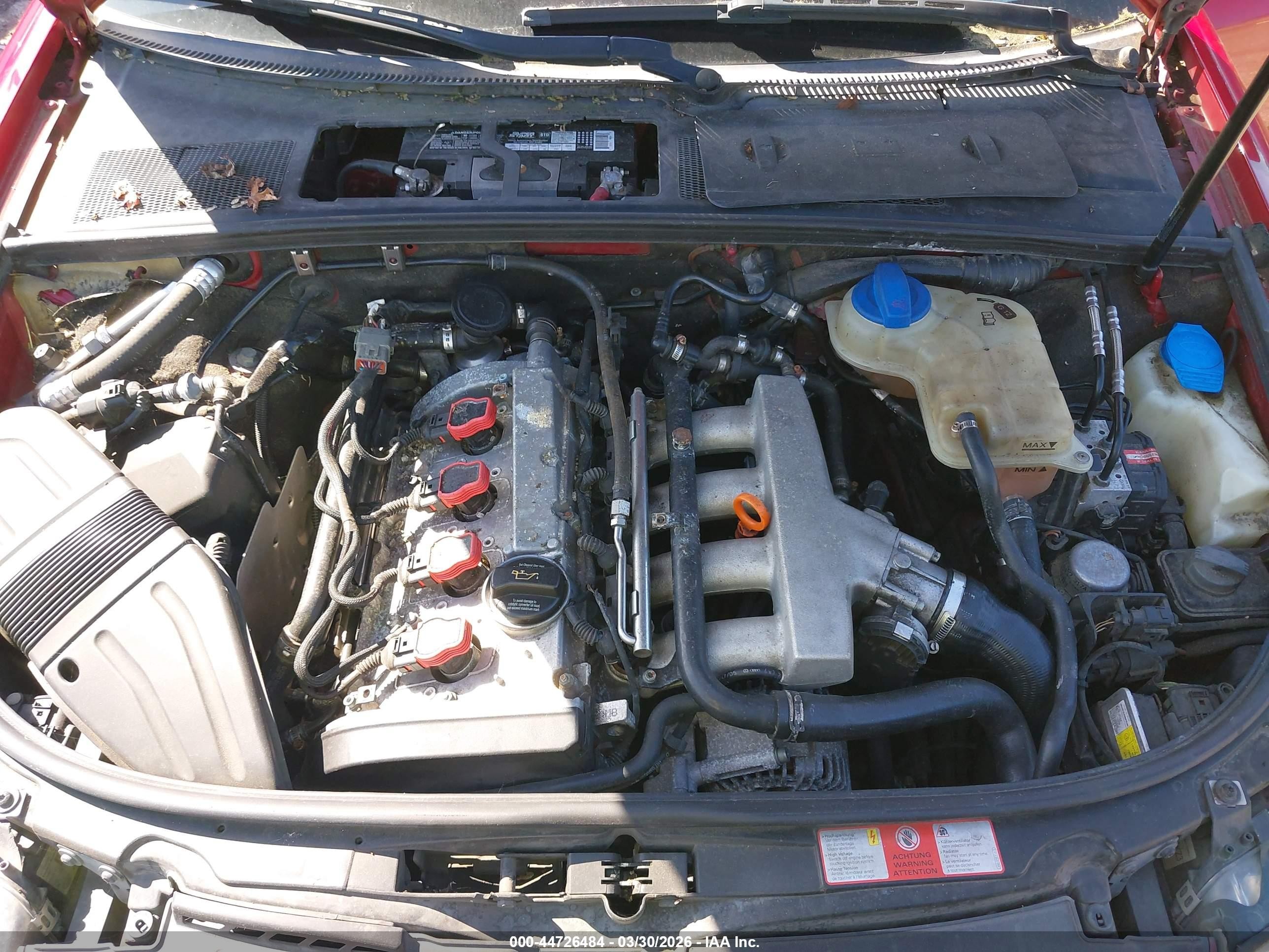 2006 Audi A4 1.8t Red vin: WAUAC48HX6K009022