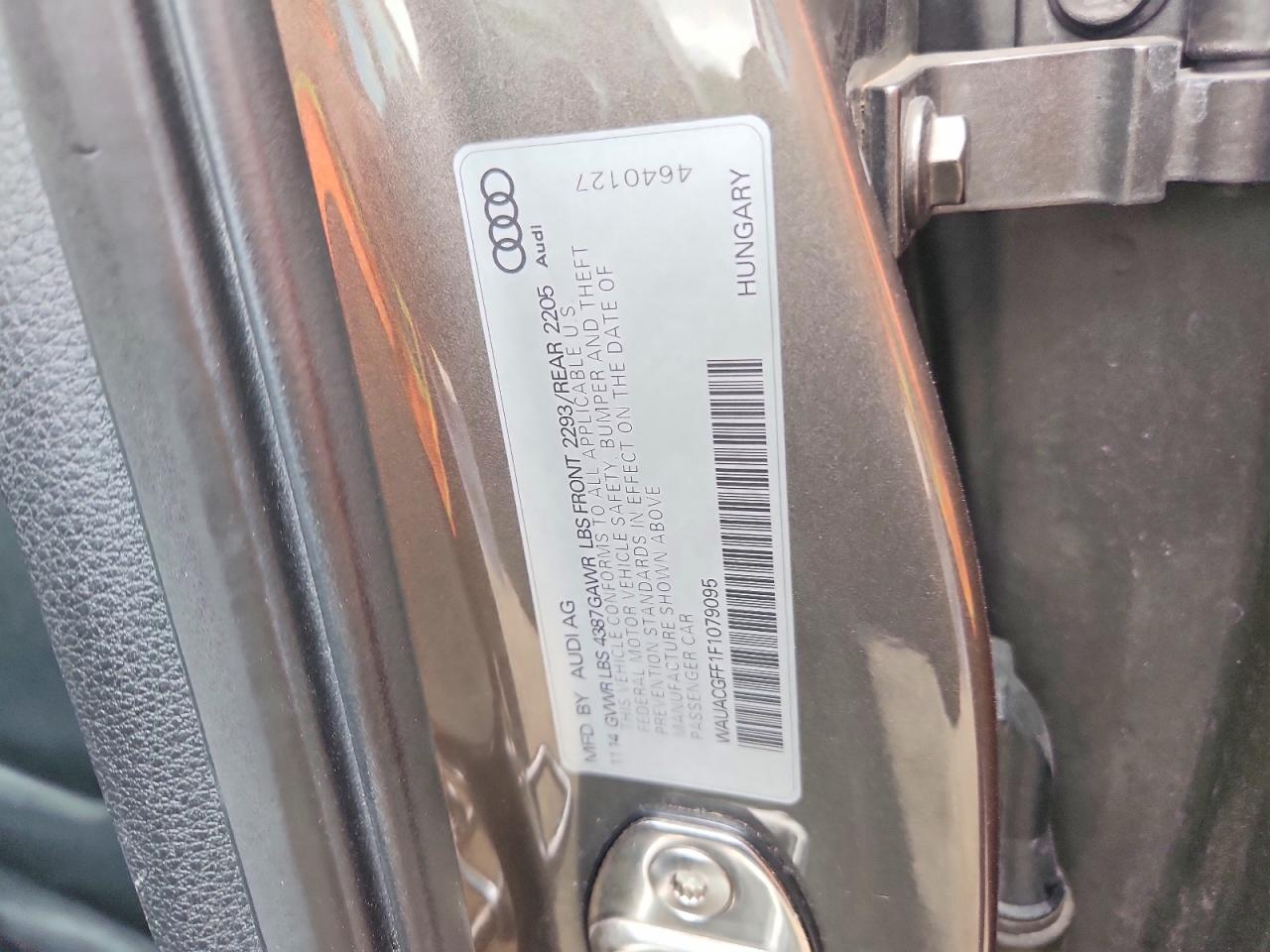 2015 Audi A3 Premium Gray vin: WAUACGFF1F1079095