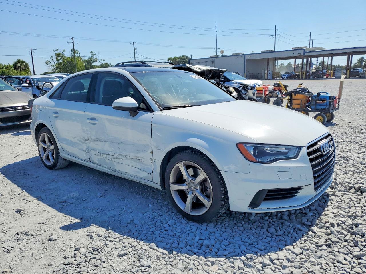 2015 Audi A3 Premium White vin: WAUACGFF1F1139652