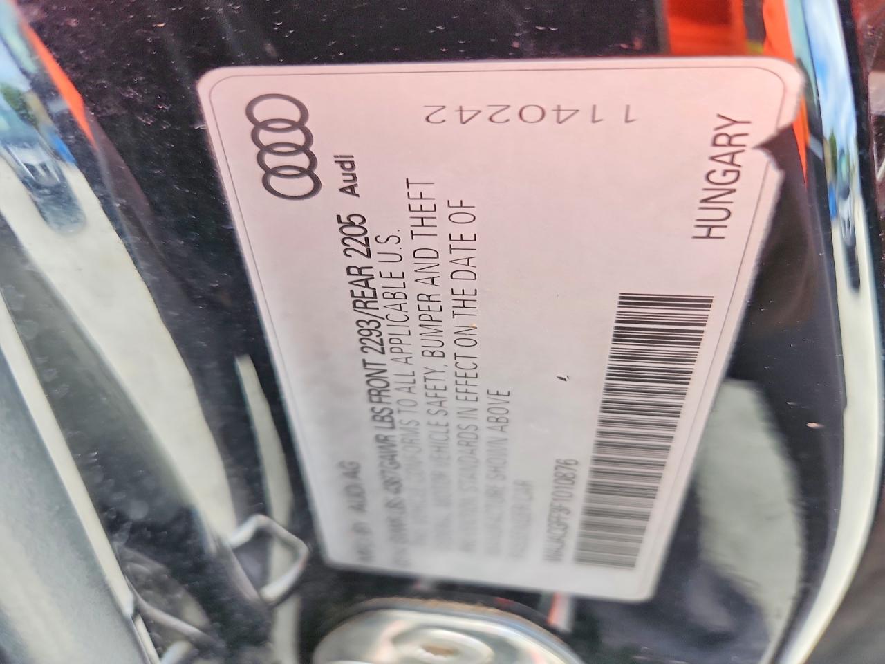 2015 Audi A3 Premium Black vin: WAUACGFF3F1010876