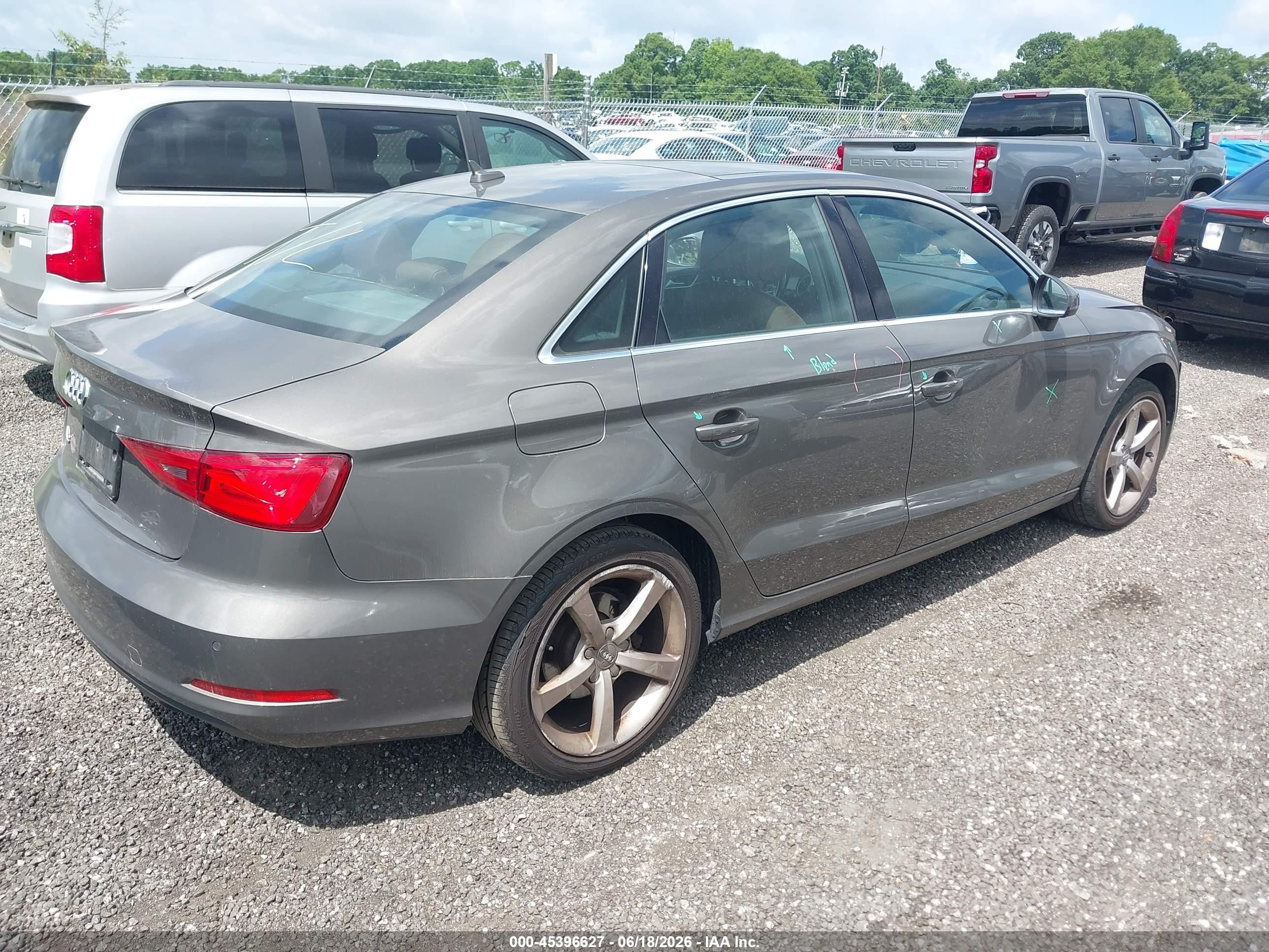 2015 Audi A3 1.8t Premium Серый vin: WAUACGFF3F1081642