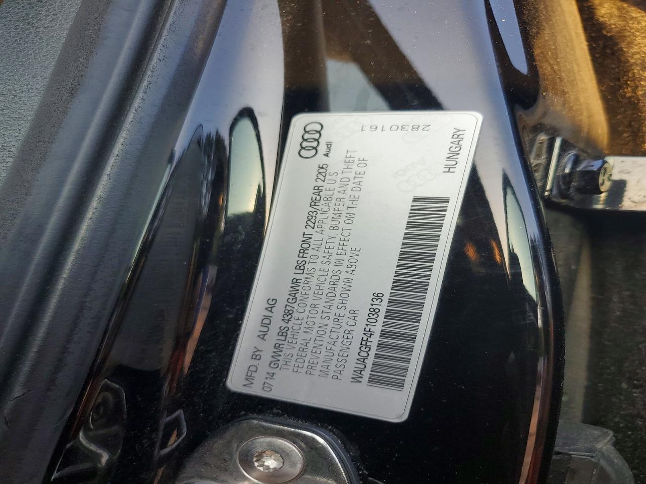 2015 Audi A3 Premium Black vin: WAUACGFF4F1038136