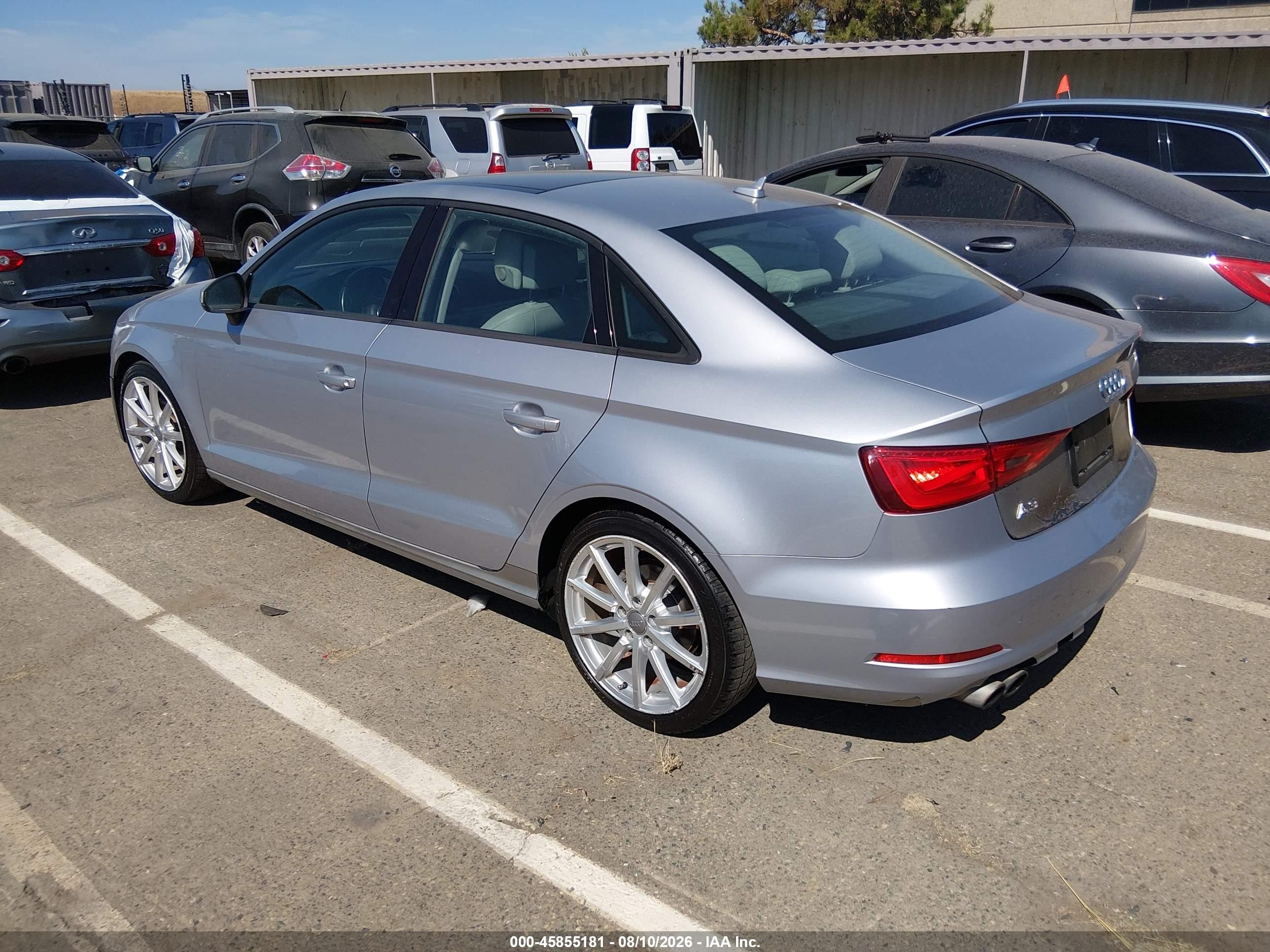 2015 Audi A3 1.8t Premium Silver vin: WAUACGFF4F1143887