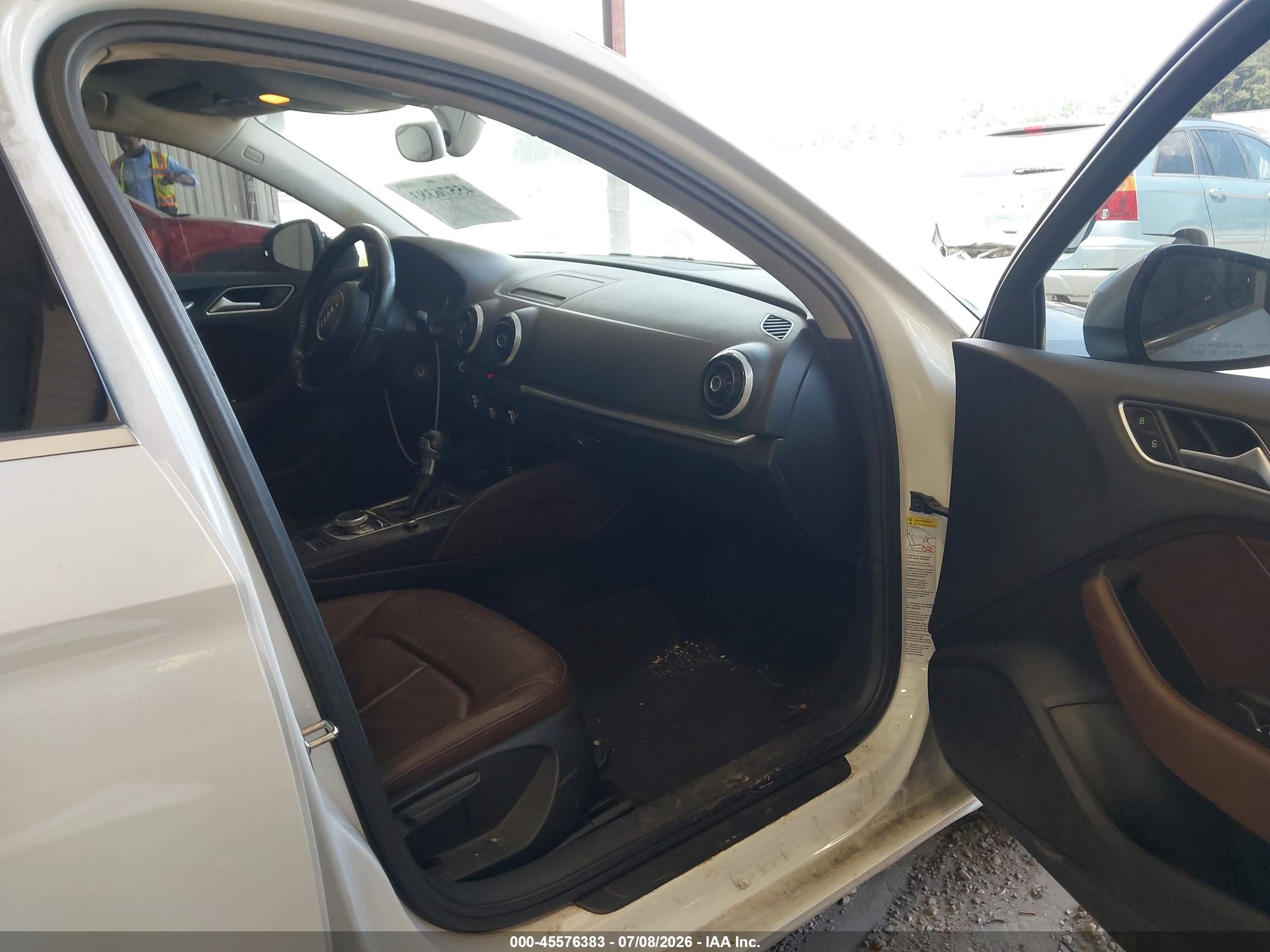 2015 Audi A3 1.8t Premium White vin: WAUACGFF6F1022424