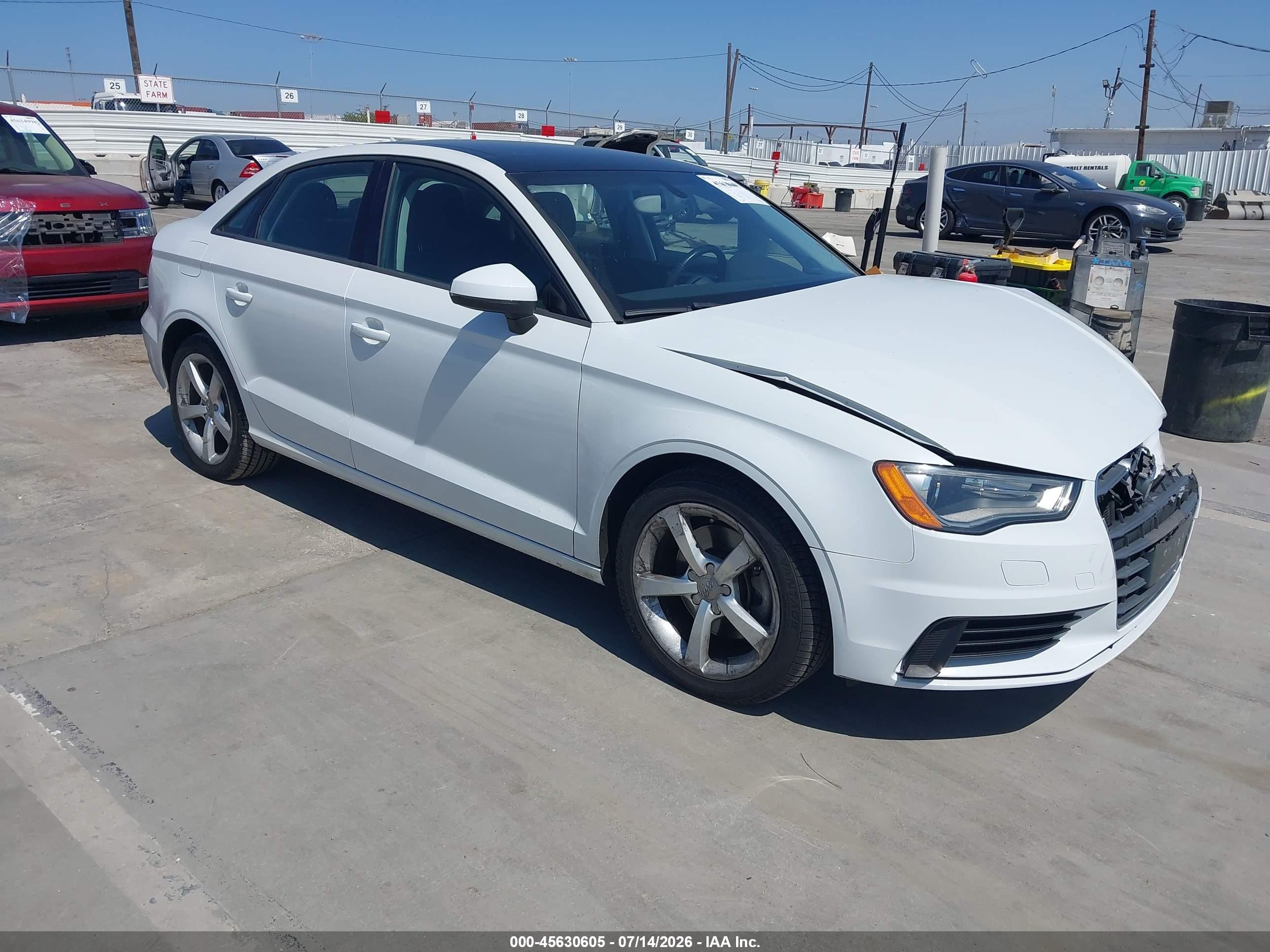 2015 Audi A3 1.8t Premium White vin: WAUACGFF6F1046433
