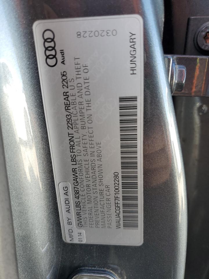 2015 Audi A3 Premium Gray vin: WAUACGFF7F1002280