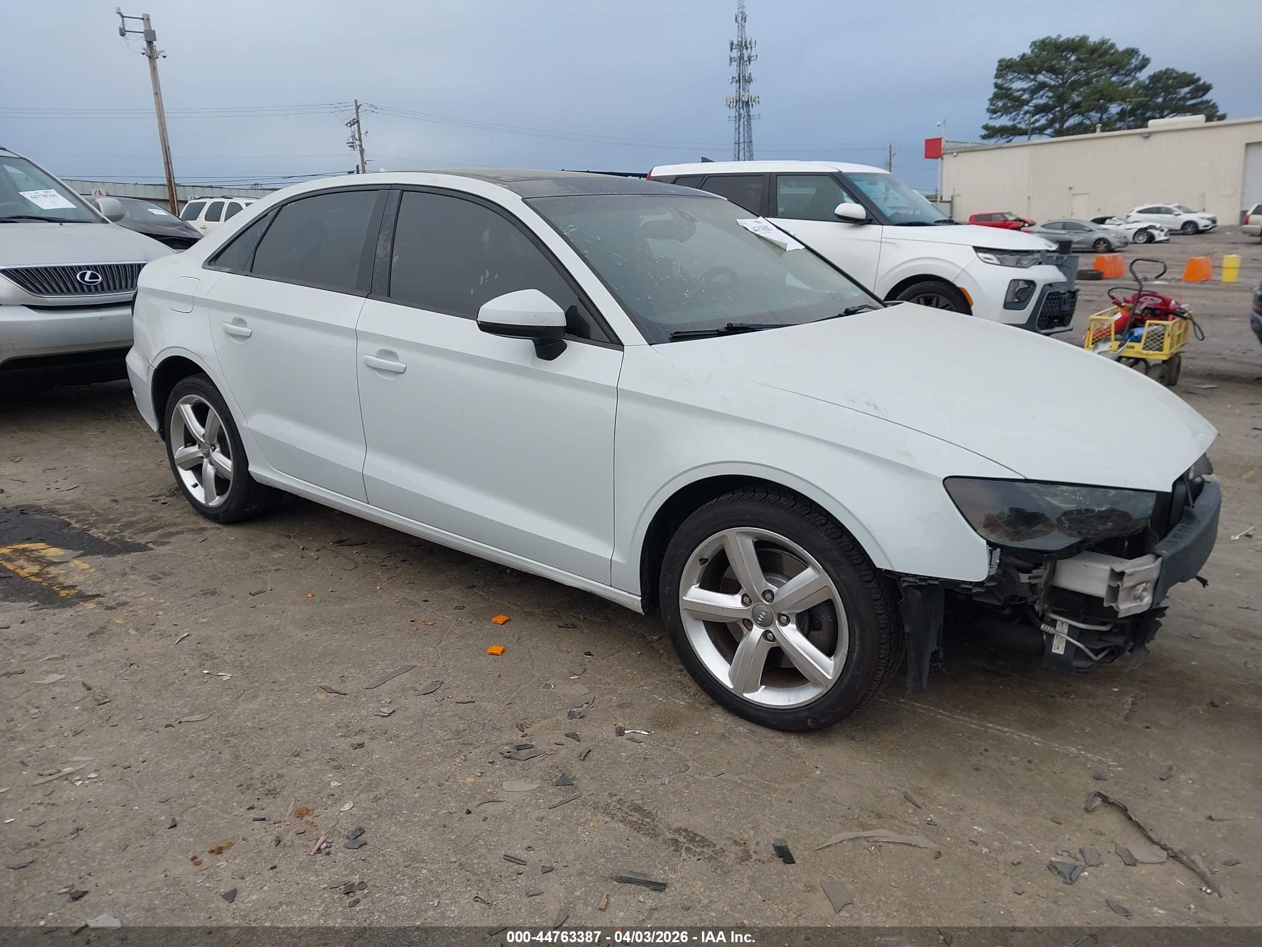 2015 Audi A3 1.8t Premium White vin: WAUACGFF7F1125383