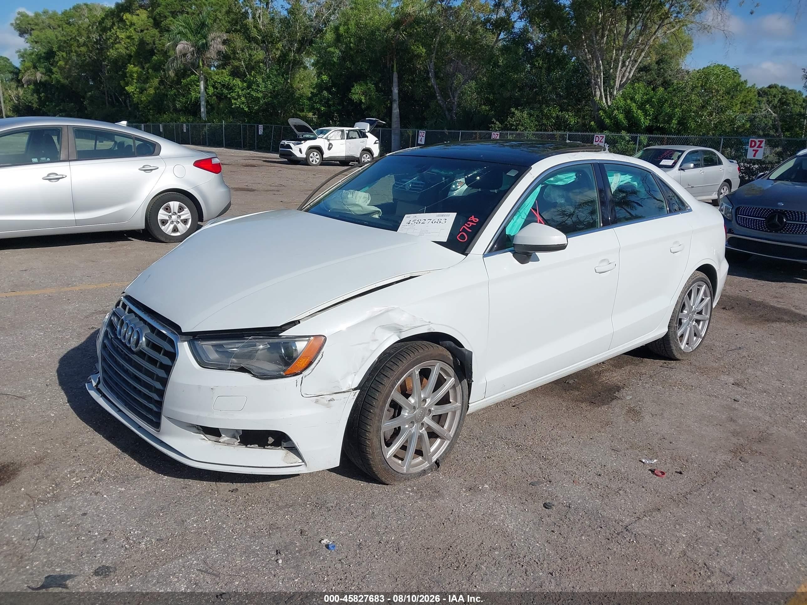 2015 Audi A3 1.8t Premium Белый vin: WAUACGFF8F1070748