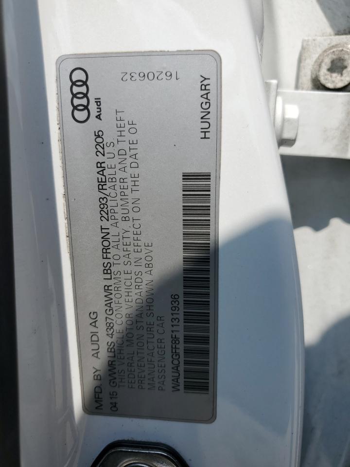 2015 Audi A3 Premium White vin: WAUACGFF8F1131936