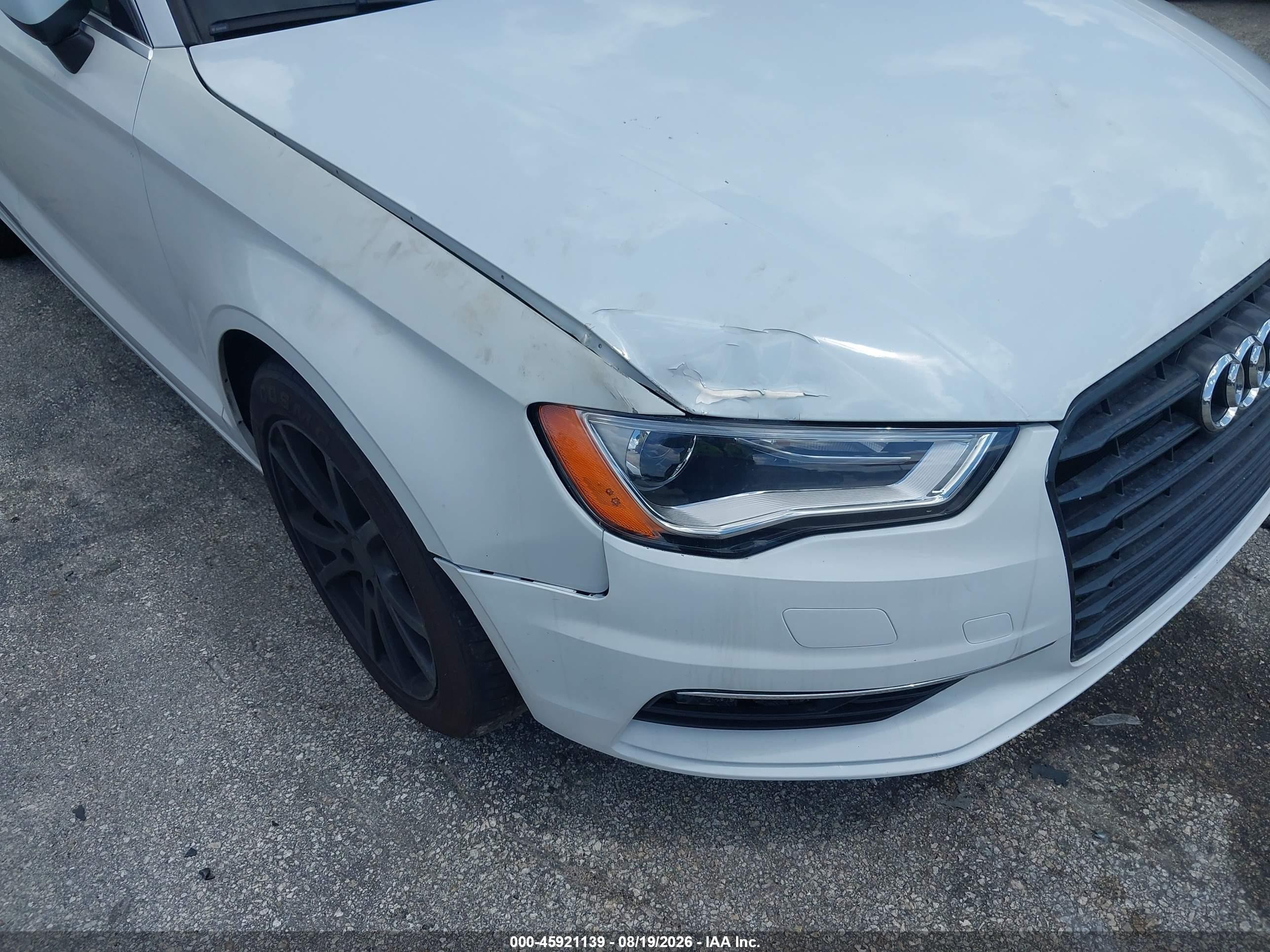 2015 Audi A3 1.8t Premium White vin: WAUACGFF9F1010865