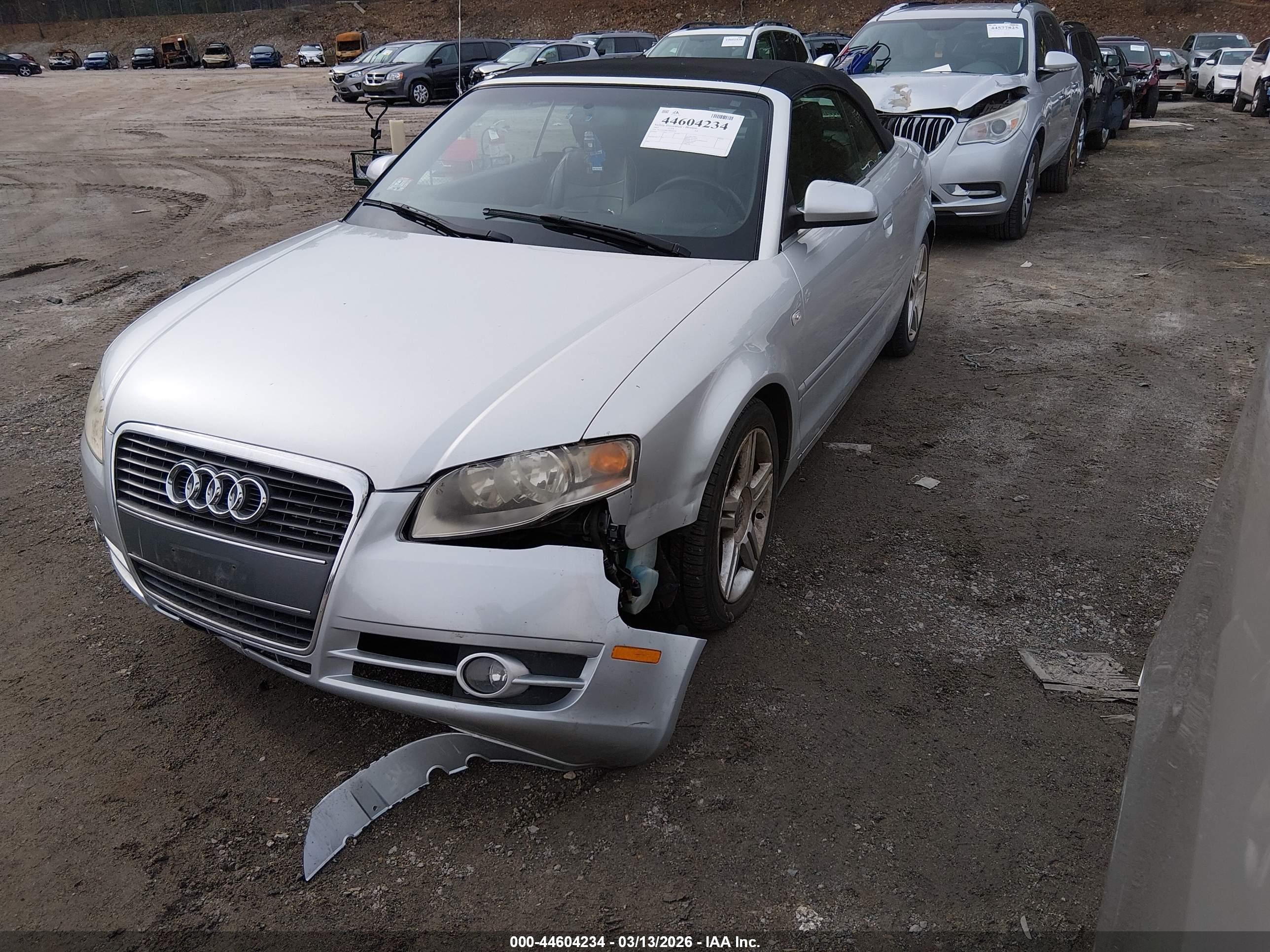 2007 Audi A4 2.0t Silver vin: WAUAF48H27K030228