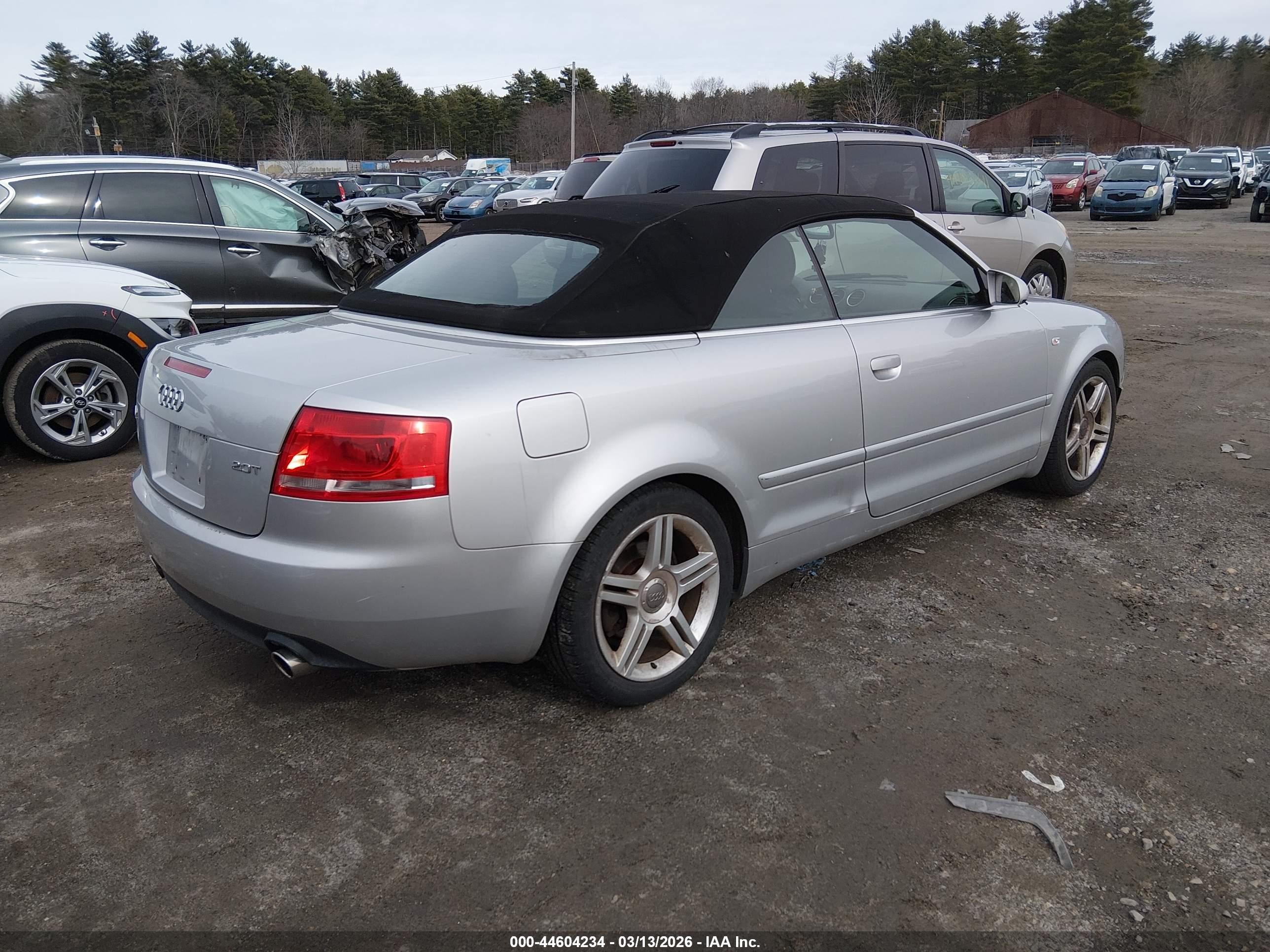 2007 Audi A4 2.0t Silver vin: WAUAF48H27K030228