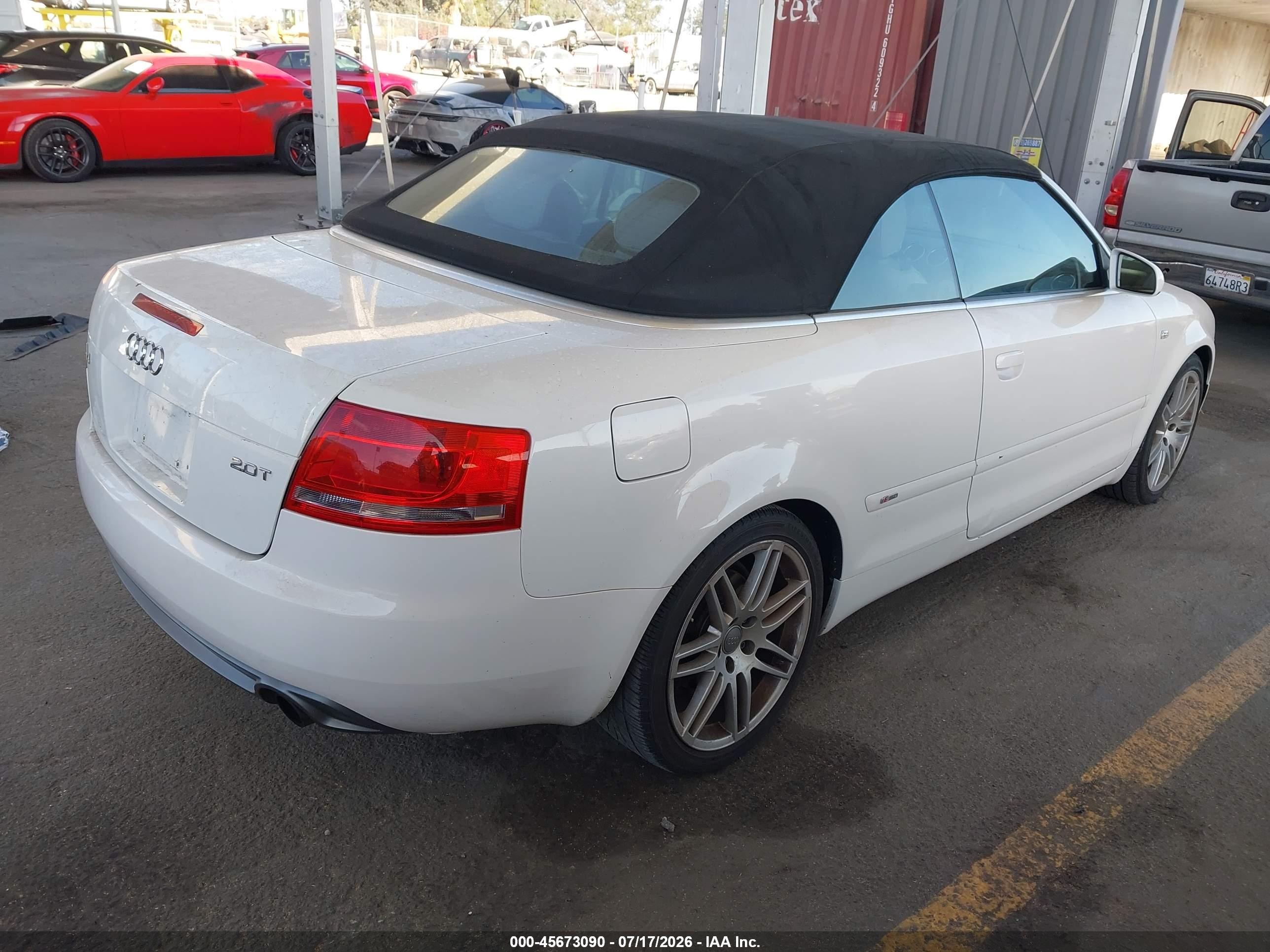 2009 Audi A4 2.0t Special Edition White vin: WAUAF48H39K011867
