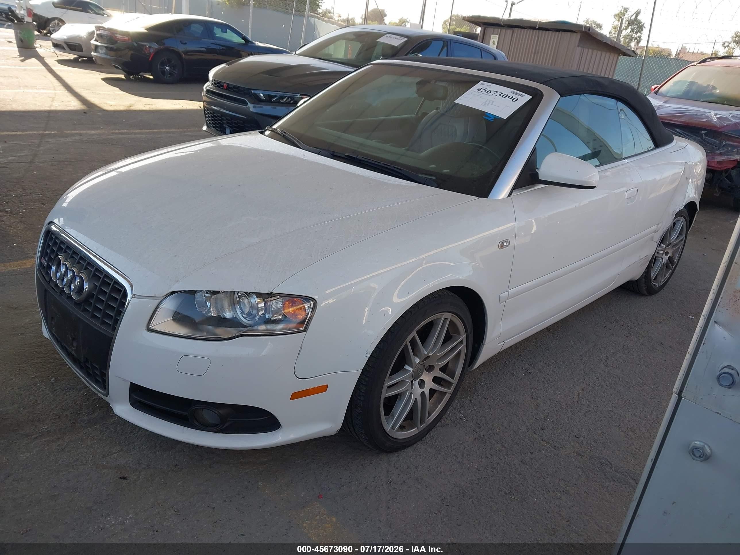 2009 Audi A4 2.0t Special Edition White vin: WAUAF48H39K011867