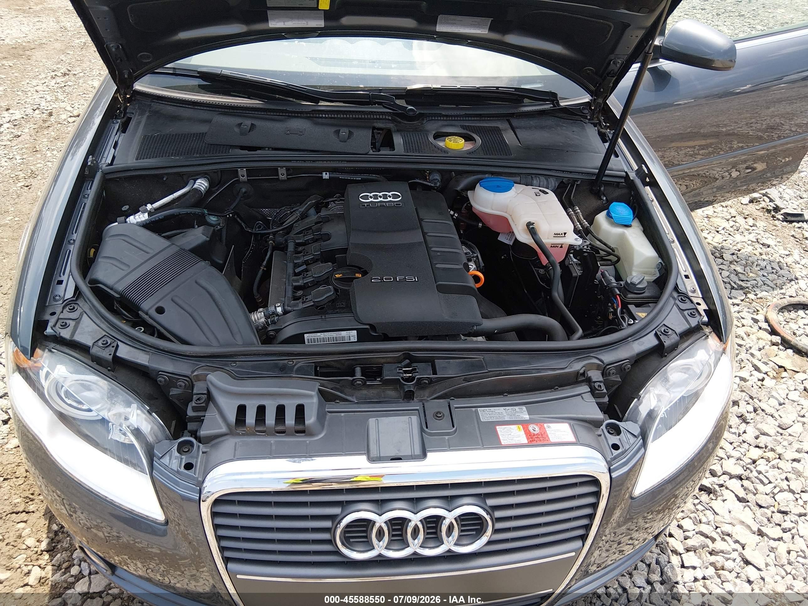 2007 Audi A4 2.0t Beige vin: WAUAF48H57K020602