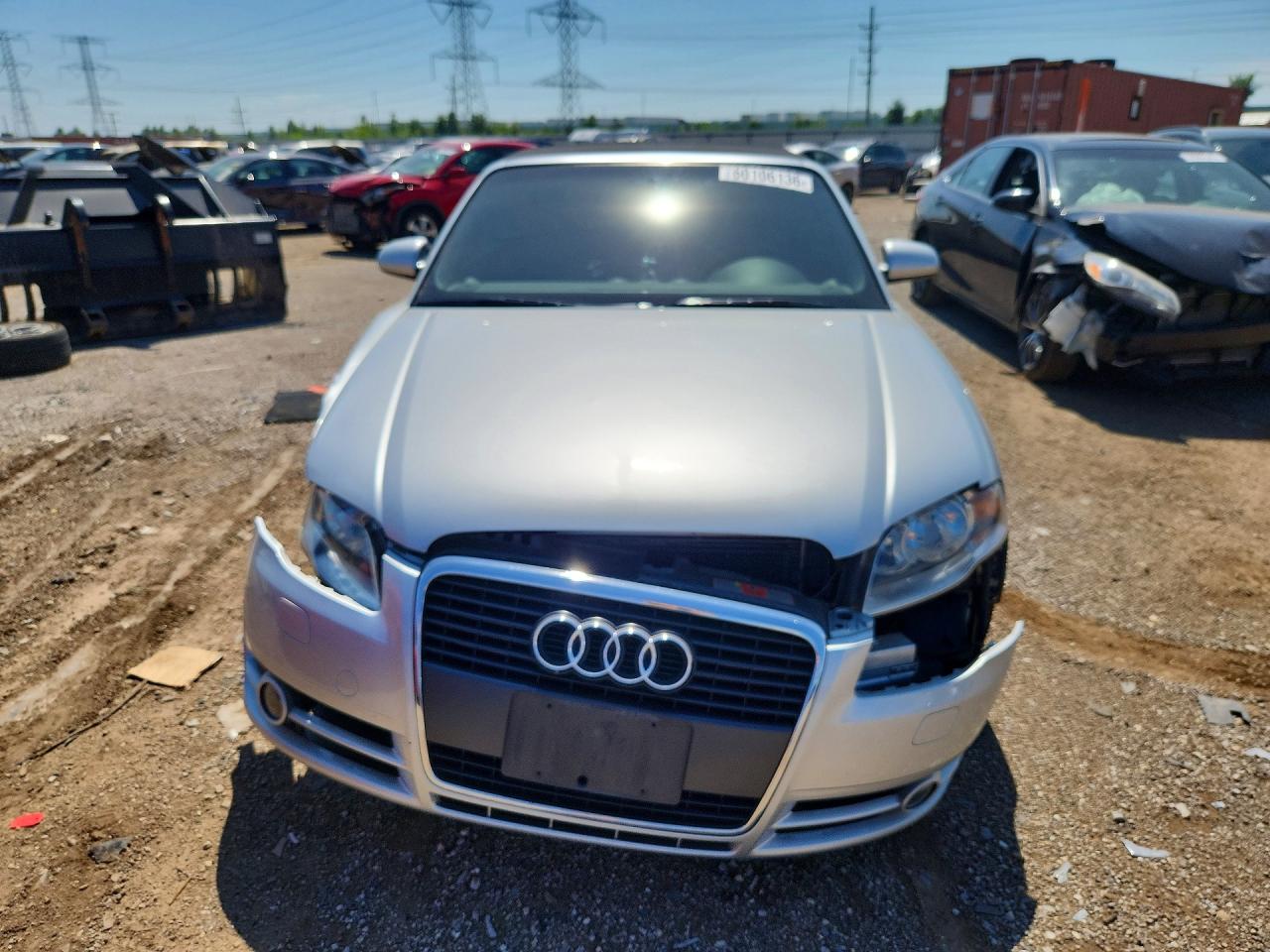 2008 Audi A4 2.0t Cabriolet Серебряный vin: WAUAF48H58K016535