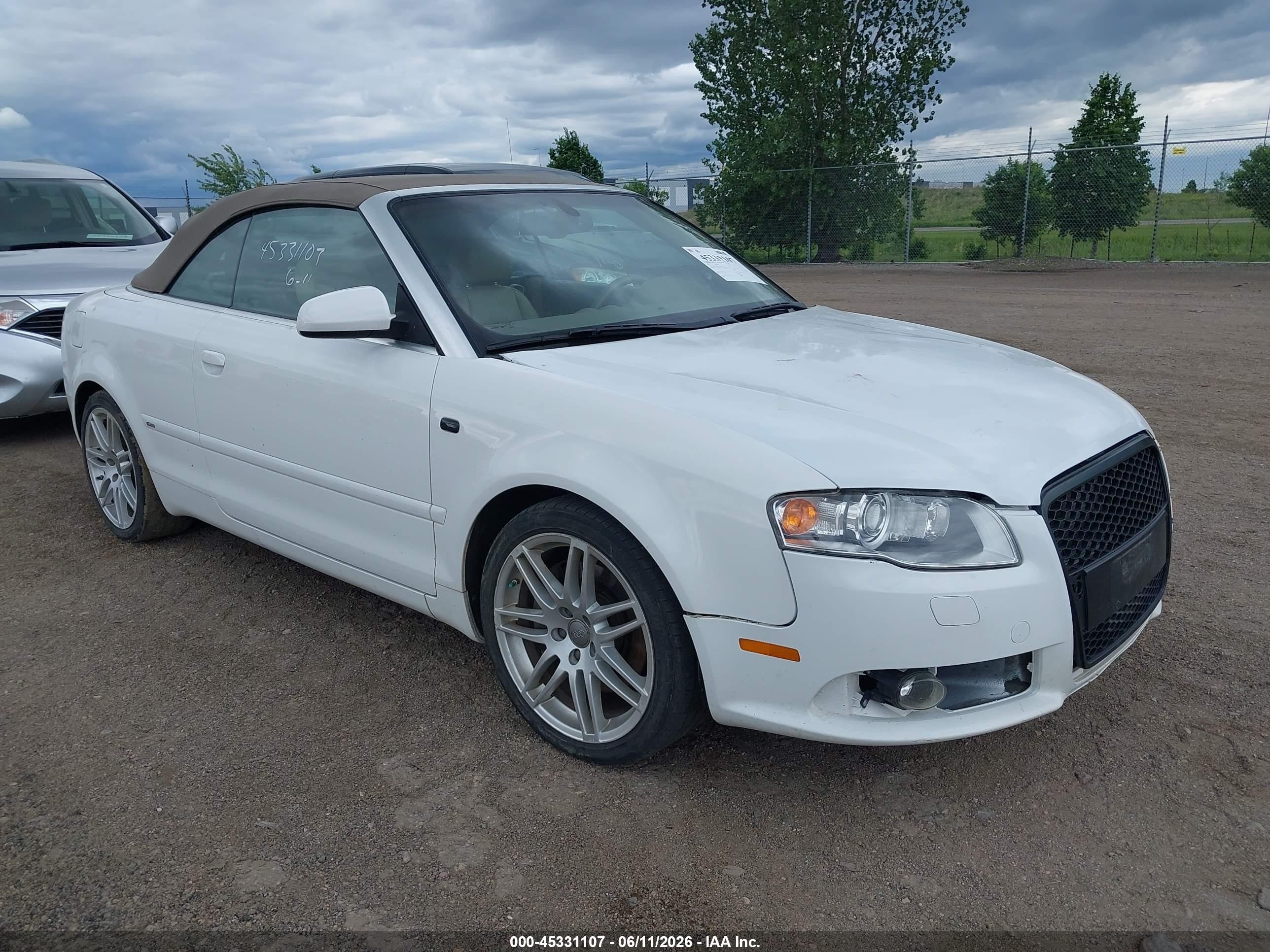 2009 Audi A4 2.0t Special Edition White vin: WAUAF48H59K007688