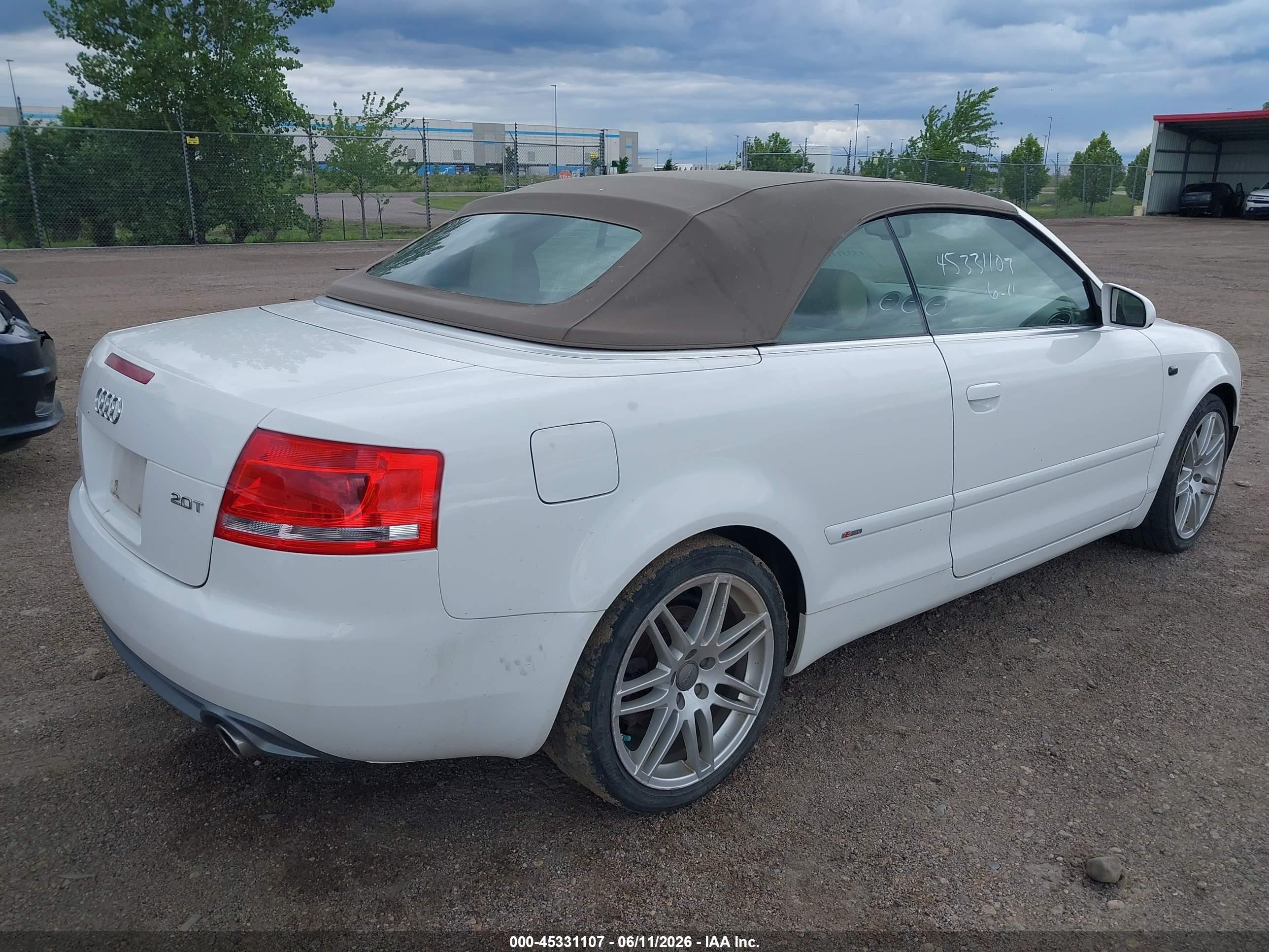 2009 Audi A4 2.0t Special Edition White vin: WAUAF48H59K007688