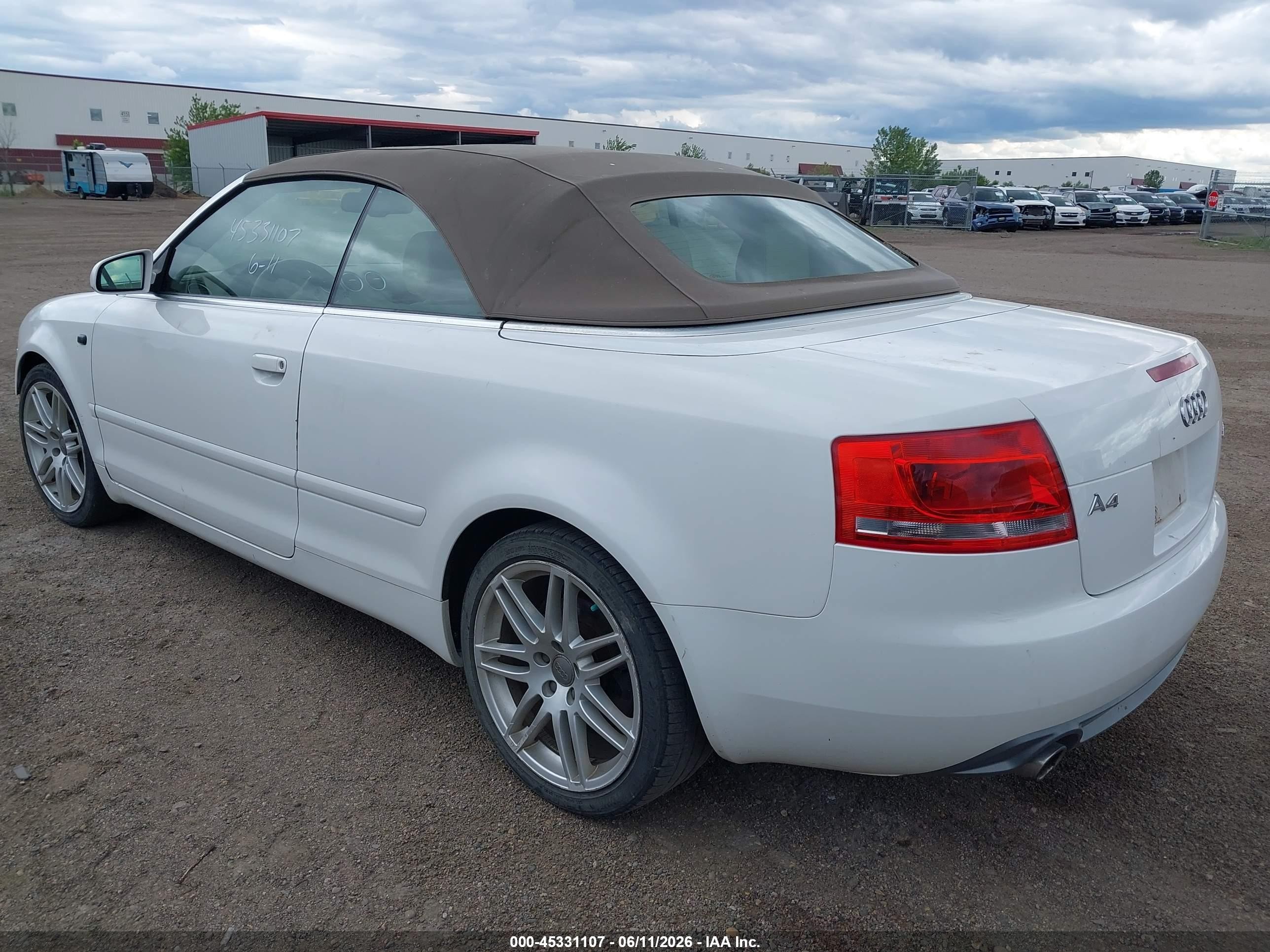 2009 Audi A4 2.0t Special Edition White vin: WAUAF48H59K007688