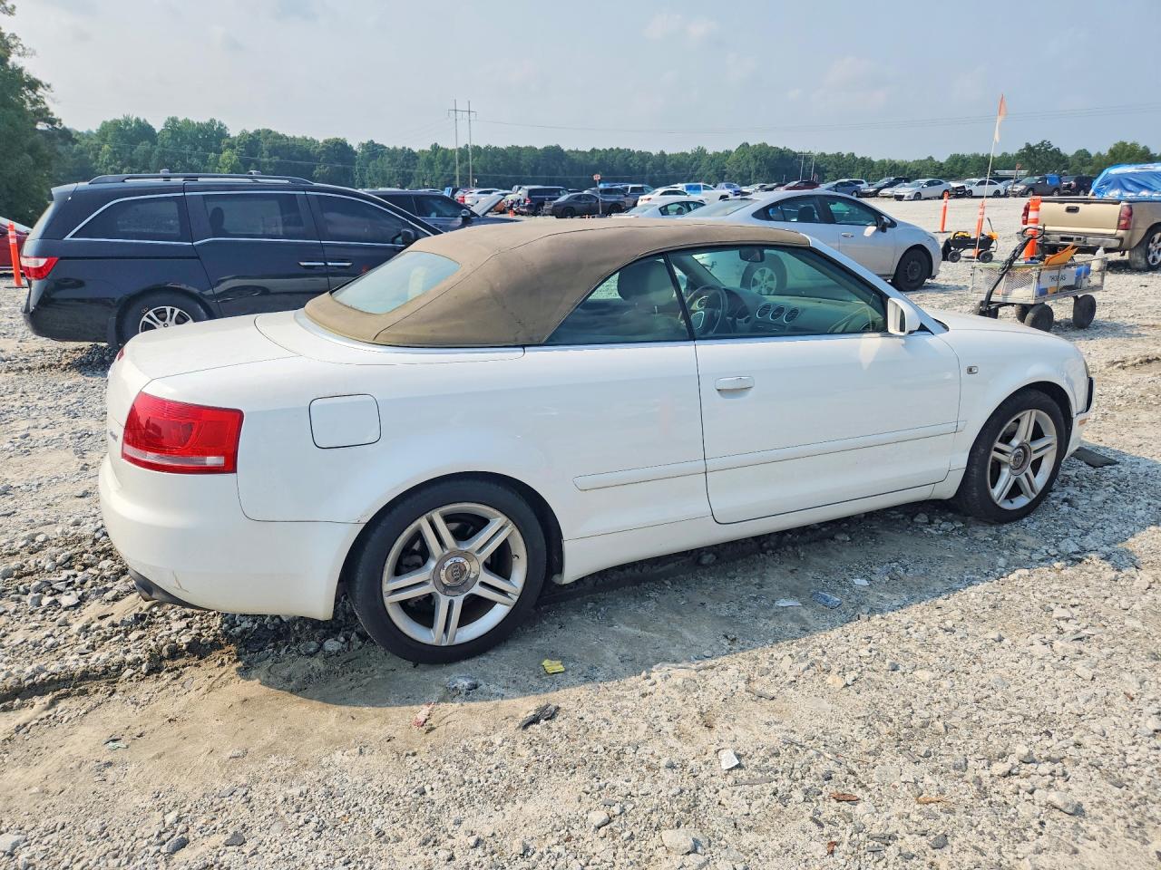 2008 Audi A4 2.0t Cabriolet White vin: WAUAF48H68K015703