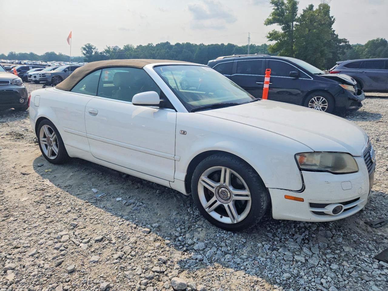 2008 Audi A4 2.0t Cabriolet White vin: WAUAF48H68K015703