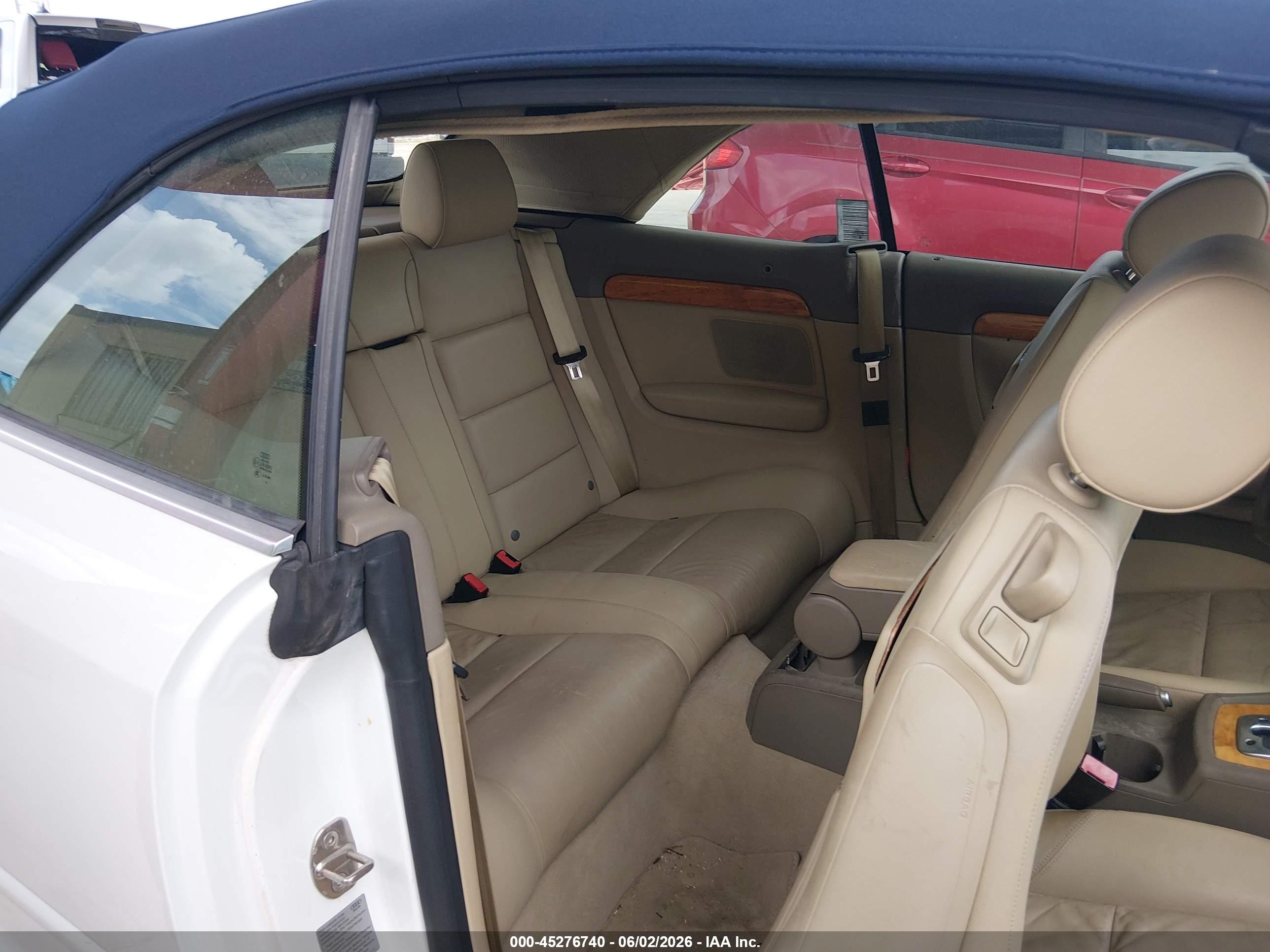 2007 Audi A4 2.0t White vin: WAUAF48H77K017782