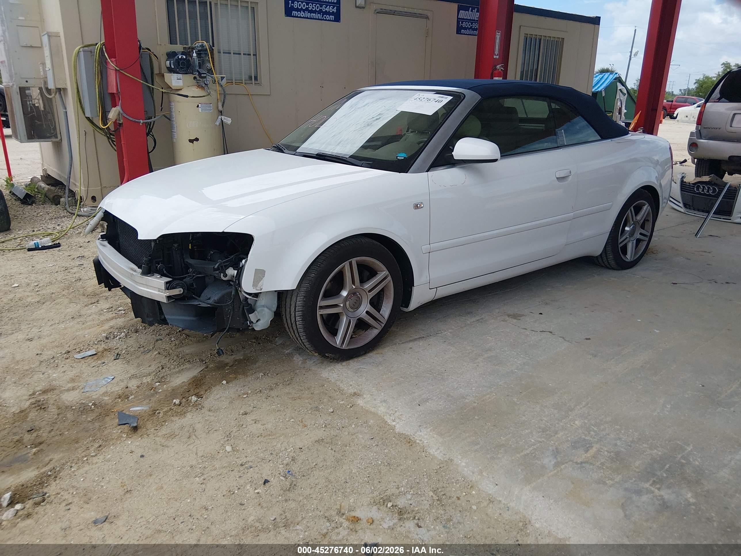 2007 Audi A4 2.0t White vin: WAUAF48H77K017782