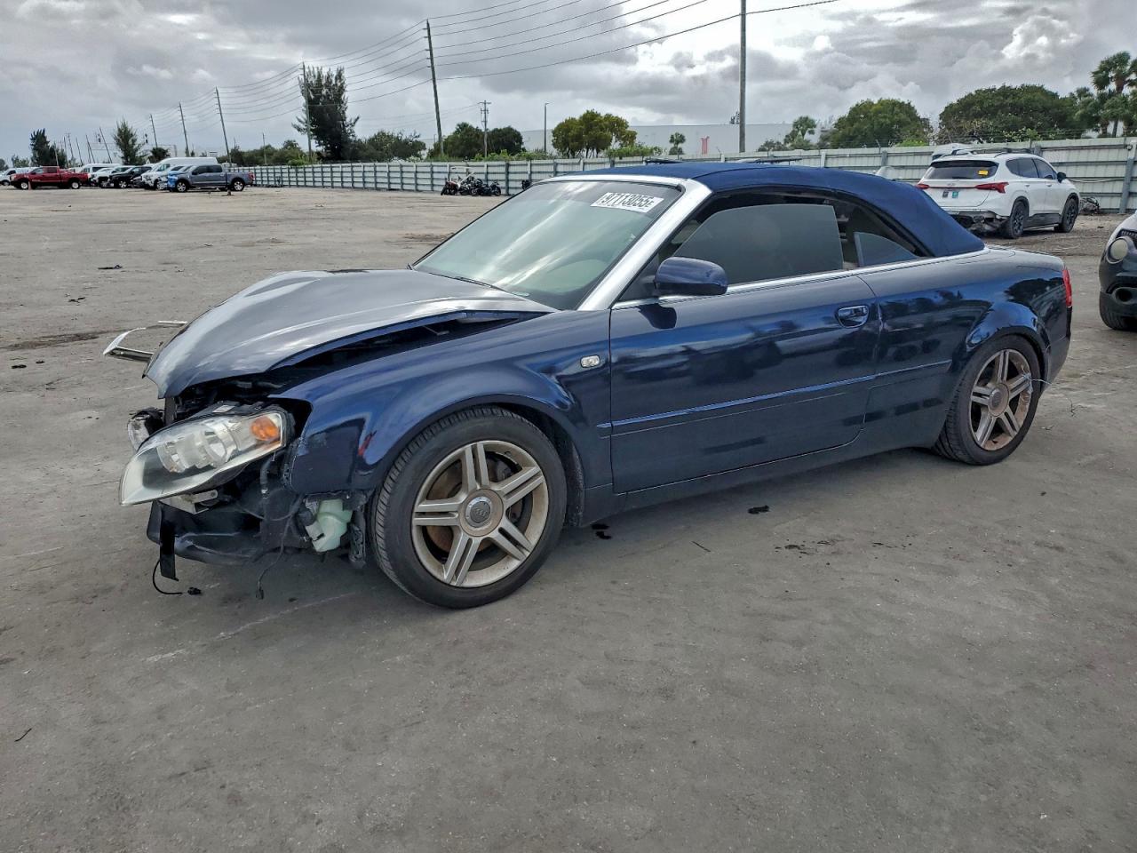 2007 Audi A4 2.0t Cabriolet Blue vin: WAUAF48H77K021959