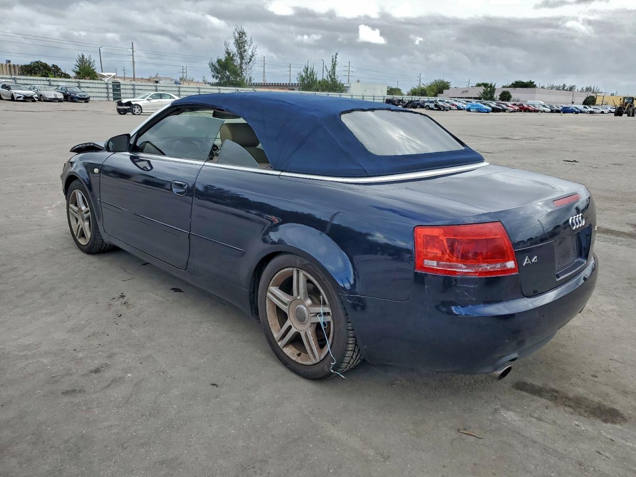 2007 Audi A4 2.0t Cabriolet Blue vin: WAUAF48H77K021959