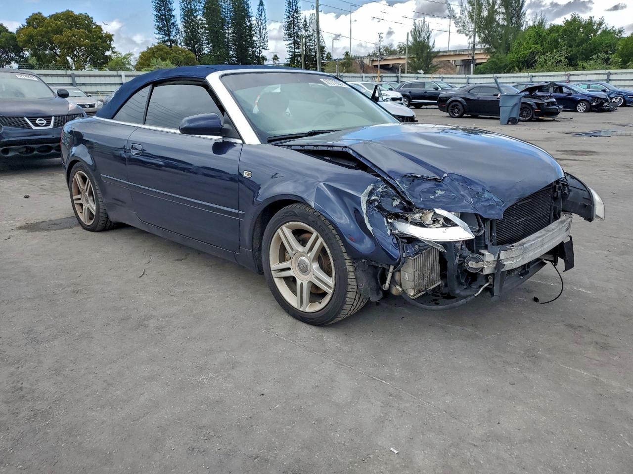 2007 Audi A4 2.0t Cabriolet Blue vin: WAUAF48H77K021959