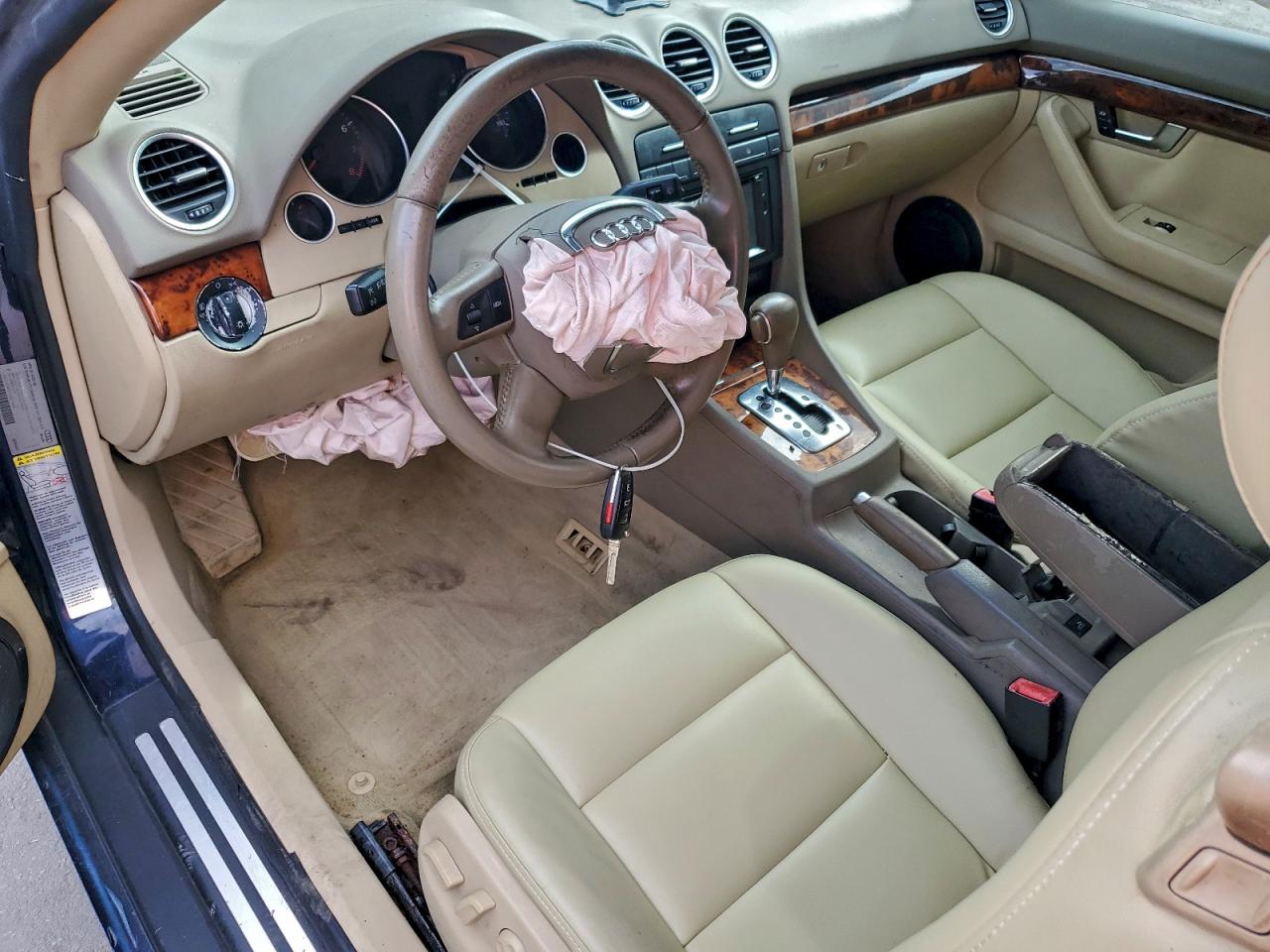 2007 Audi A4 2.0t Cabriolet Blue vin: WAUAF48H77K021959