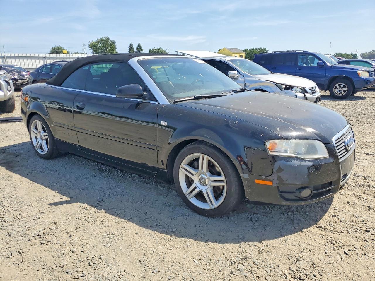 2007 Audi A4 2.0t Cabriolet Black vin: WAUAF48H77K033416