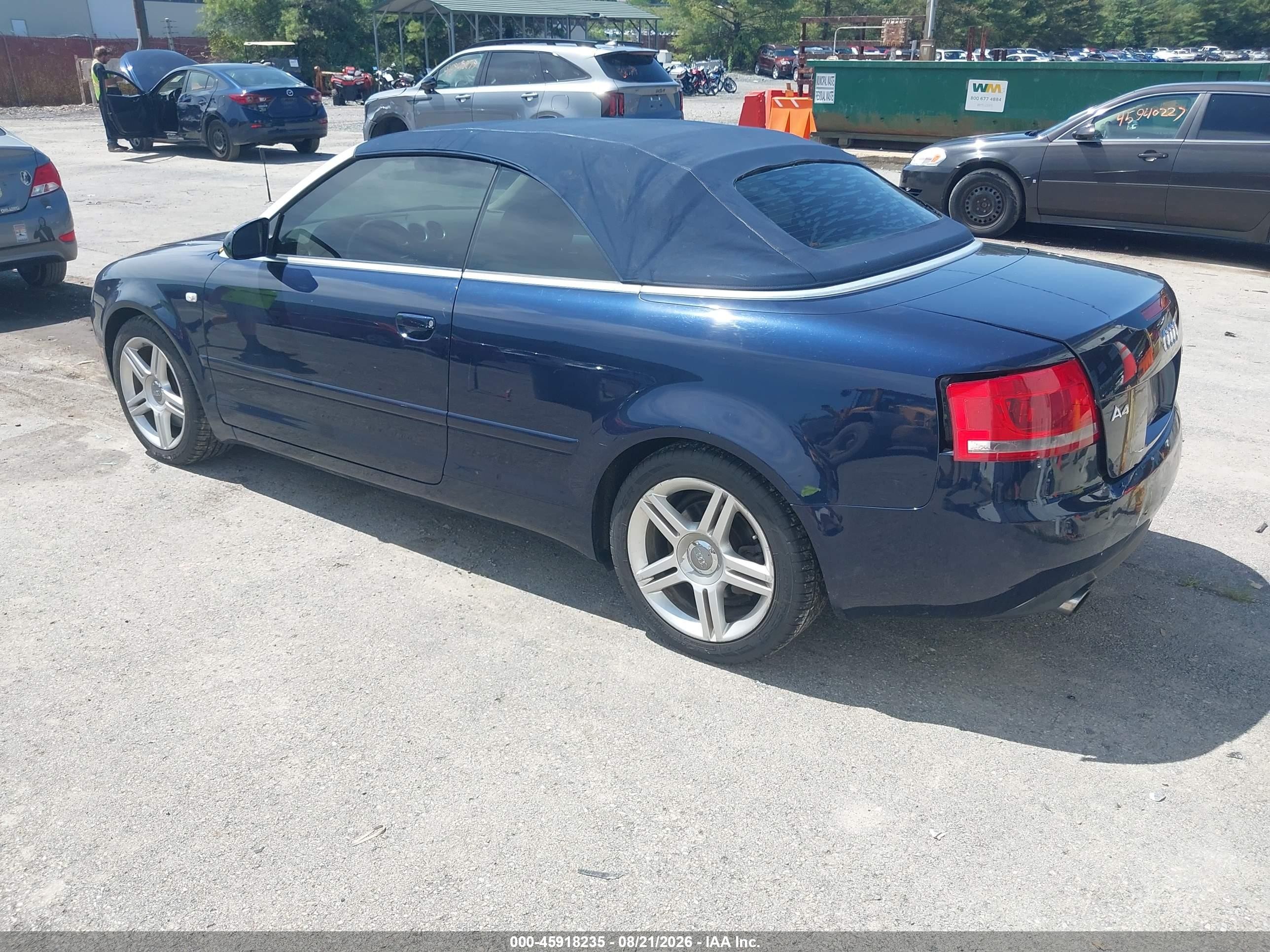 2008 Audi A4 2.0t Blue vin: WAUAF48H78K015838