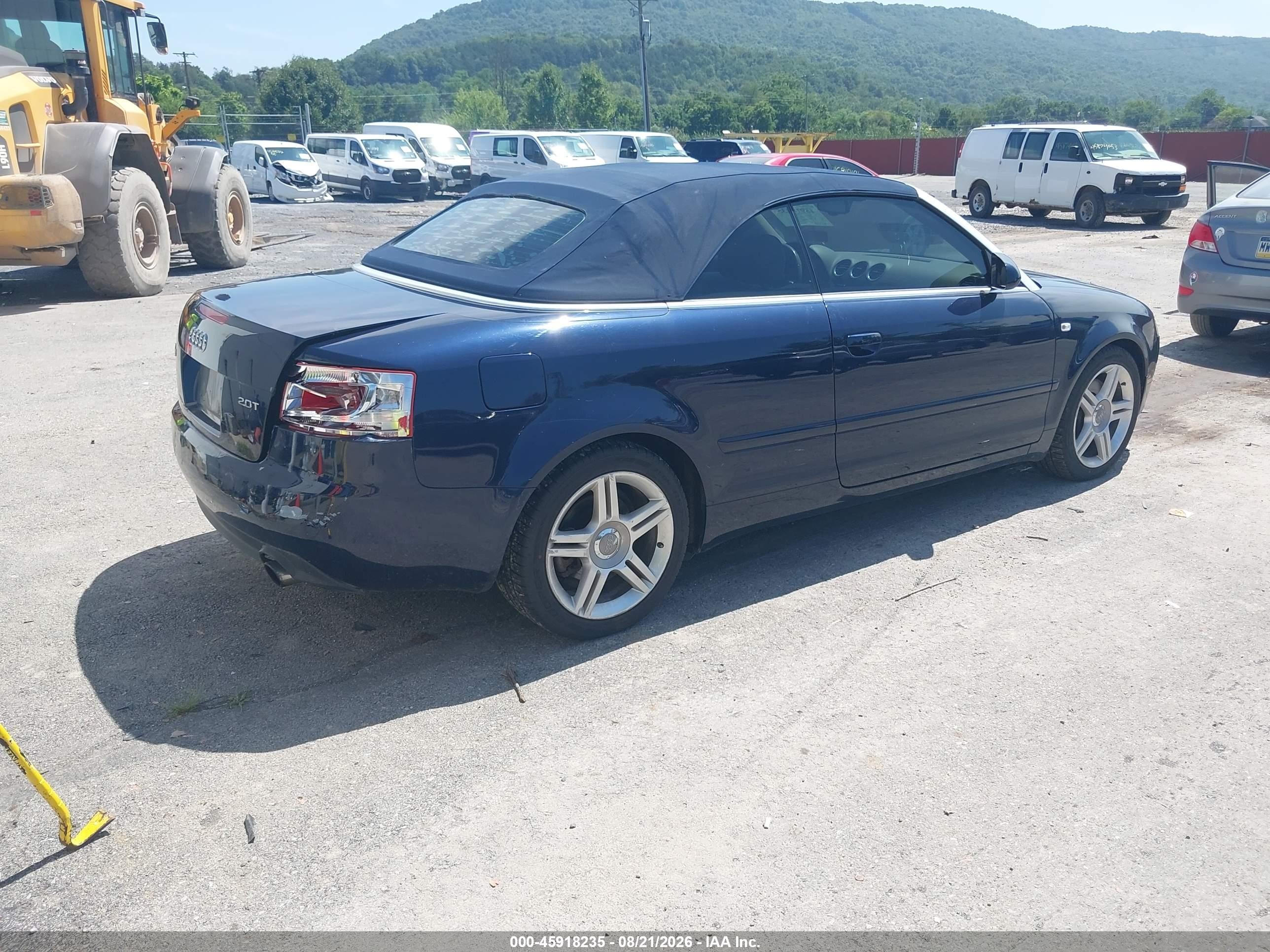 2008 Audi A4 2.0t Blue vin: WAUAF48H78K015838