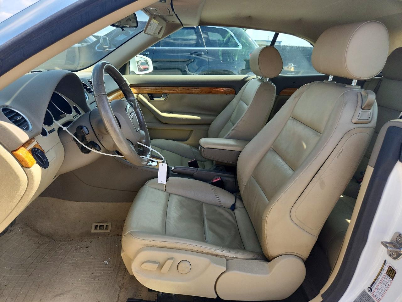2007 Audi A4 2.0t Cabriolet White vin: WAUAF48H97K023132