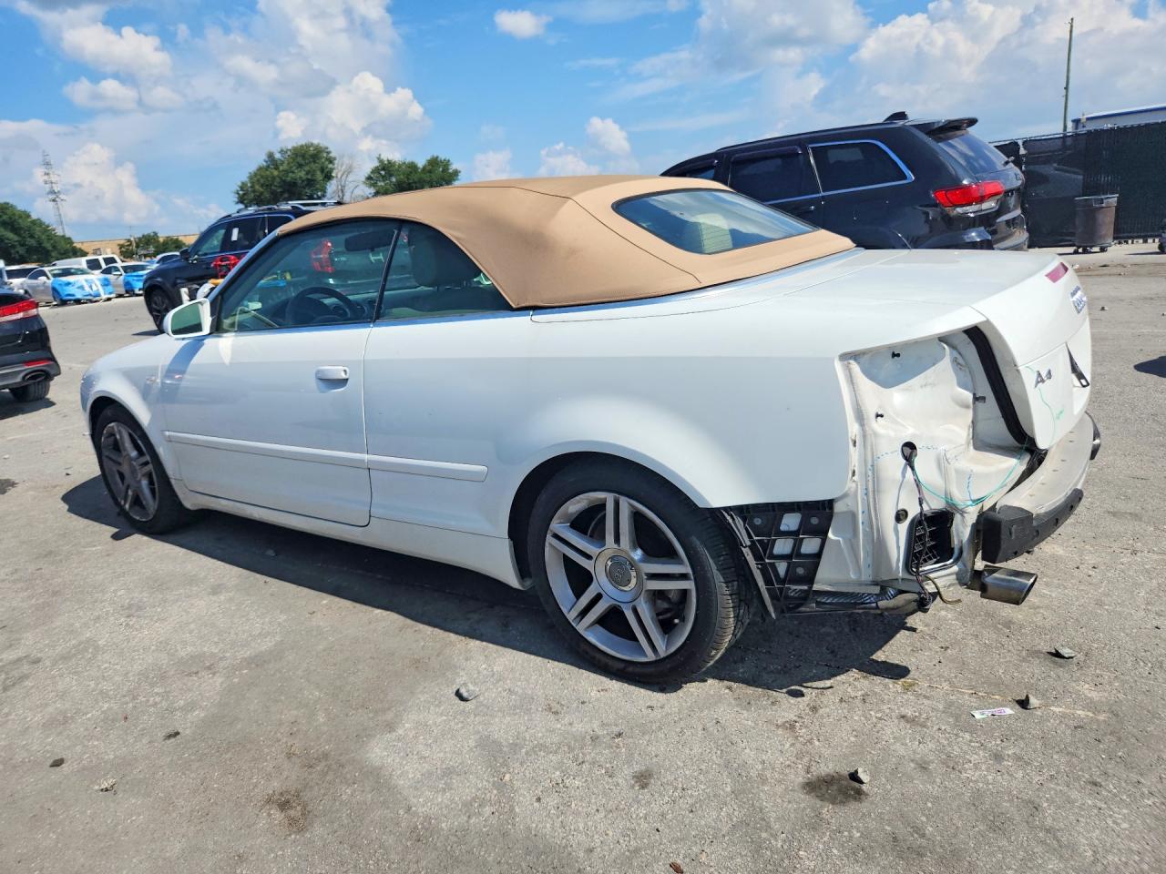 2007 Audi A4 2.0t Cabriolet White vin: WAUAF48H97K023132
