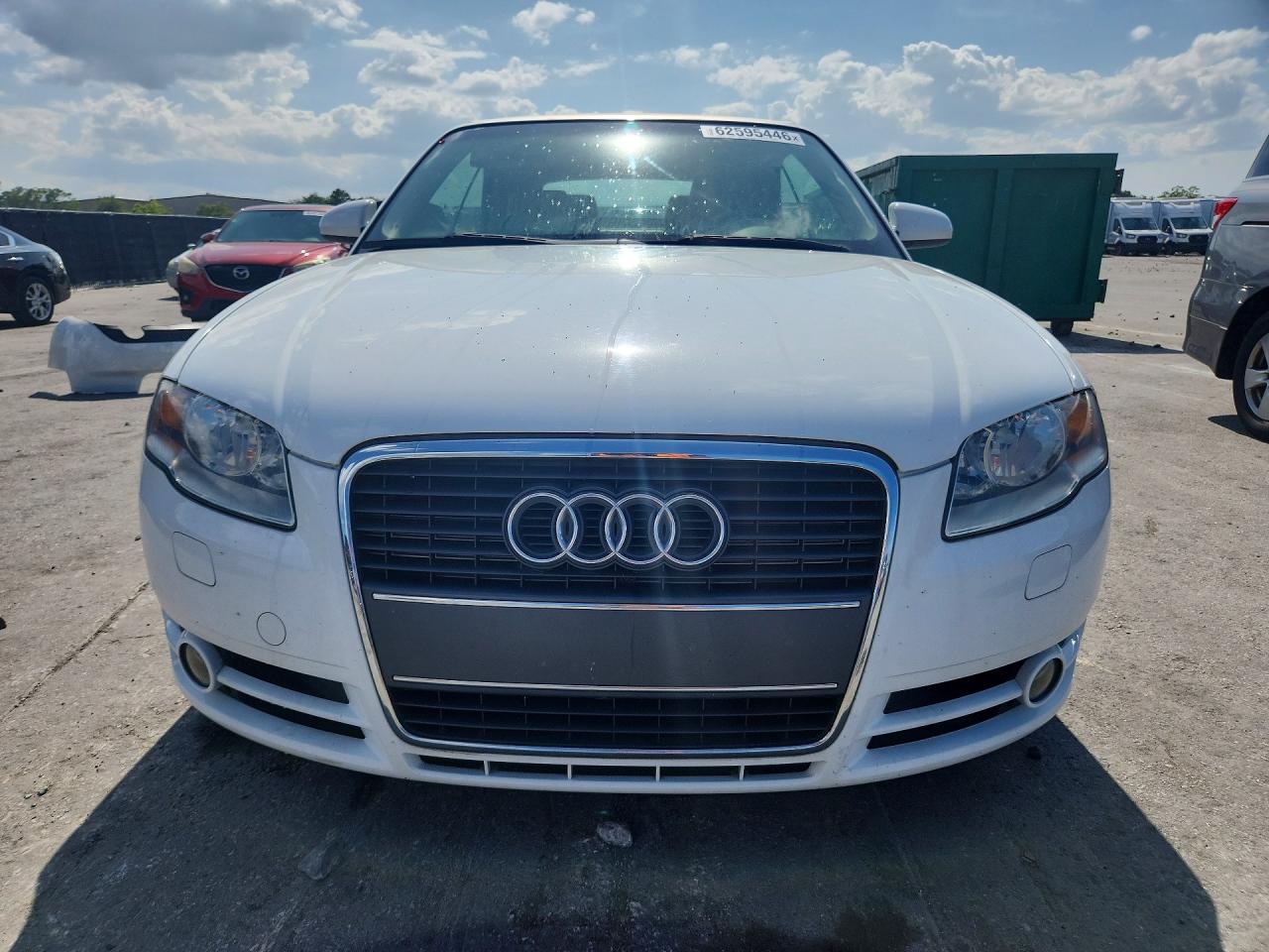 2007 Audi A4 2.0t Cabriolet White vin: WAUAF48H97K023132