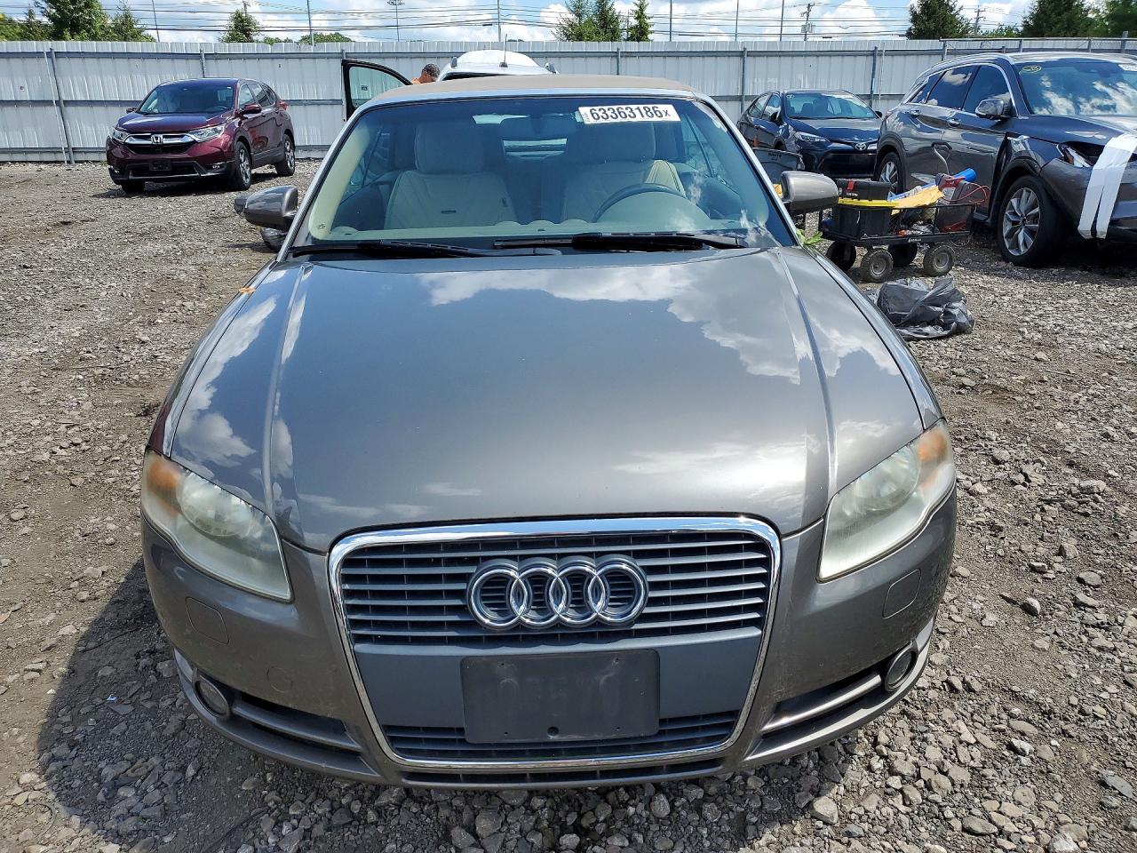 2008 Audi A4 2.0t Cabriolet Gray vin: WAUAF48H98K001536