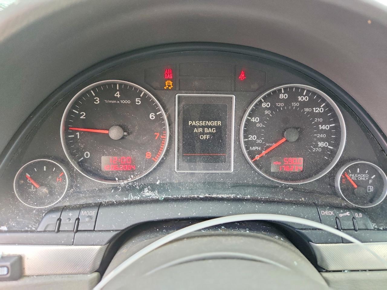 2005 Audi A4 2.0t Серый vin: WAUAF68E55A474580