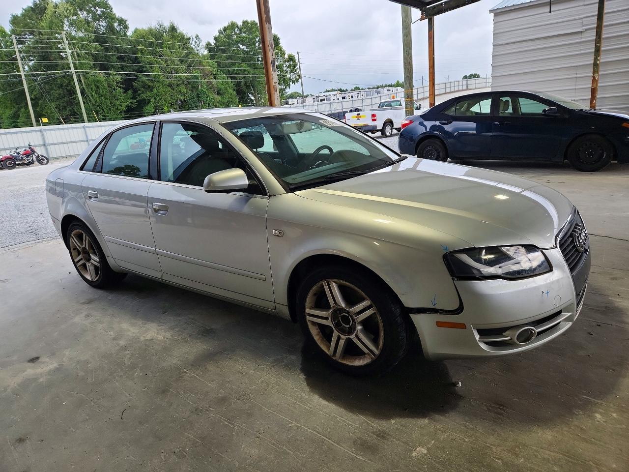2007 Audi A4 2 Silver vin: WAUAF78E07A200759