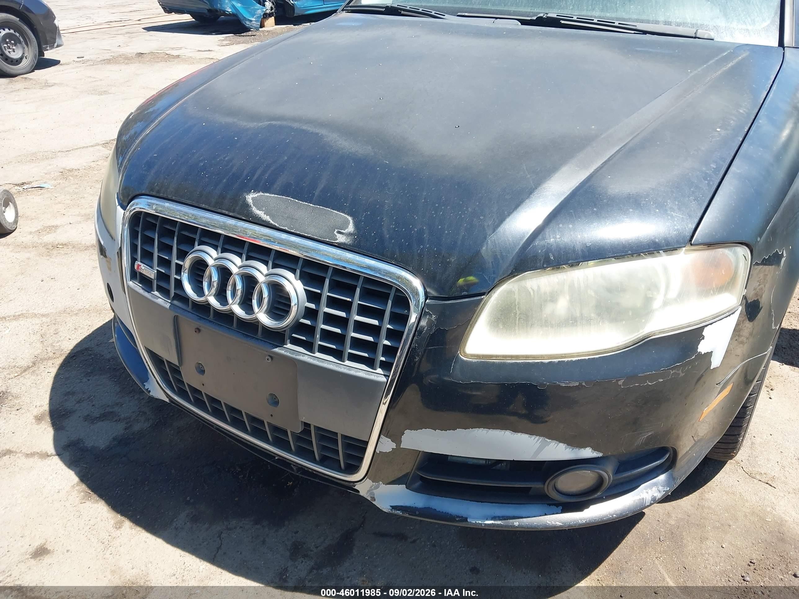 2008 Audi A4 2.0t Black vin: WAUAF78E08A033174