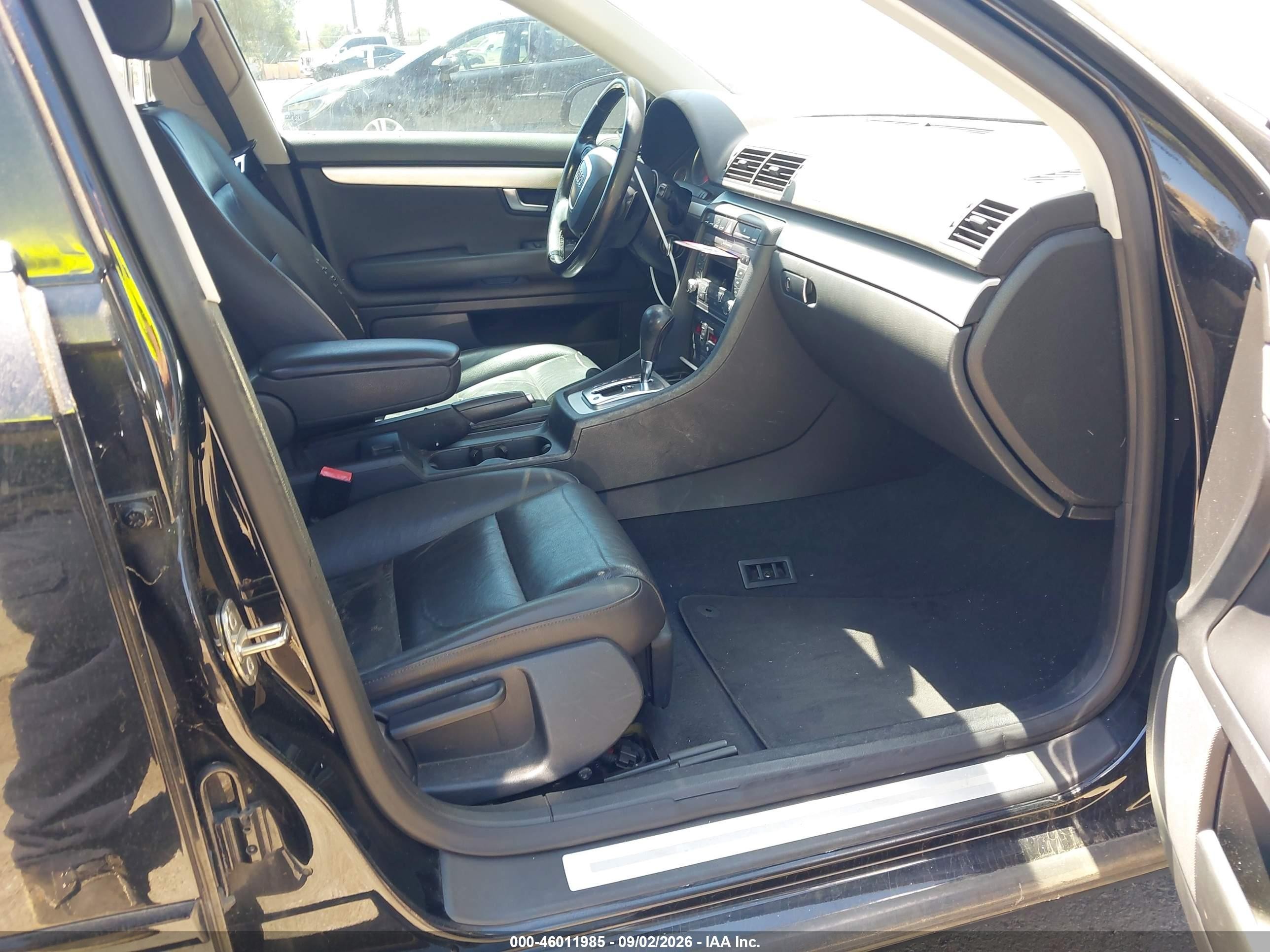 2008 Audi A4 2.0t Black vin: WAUAF78E08A033174