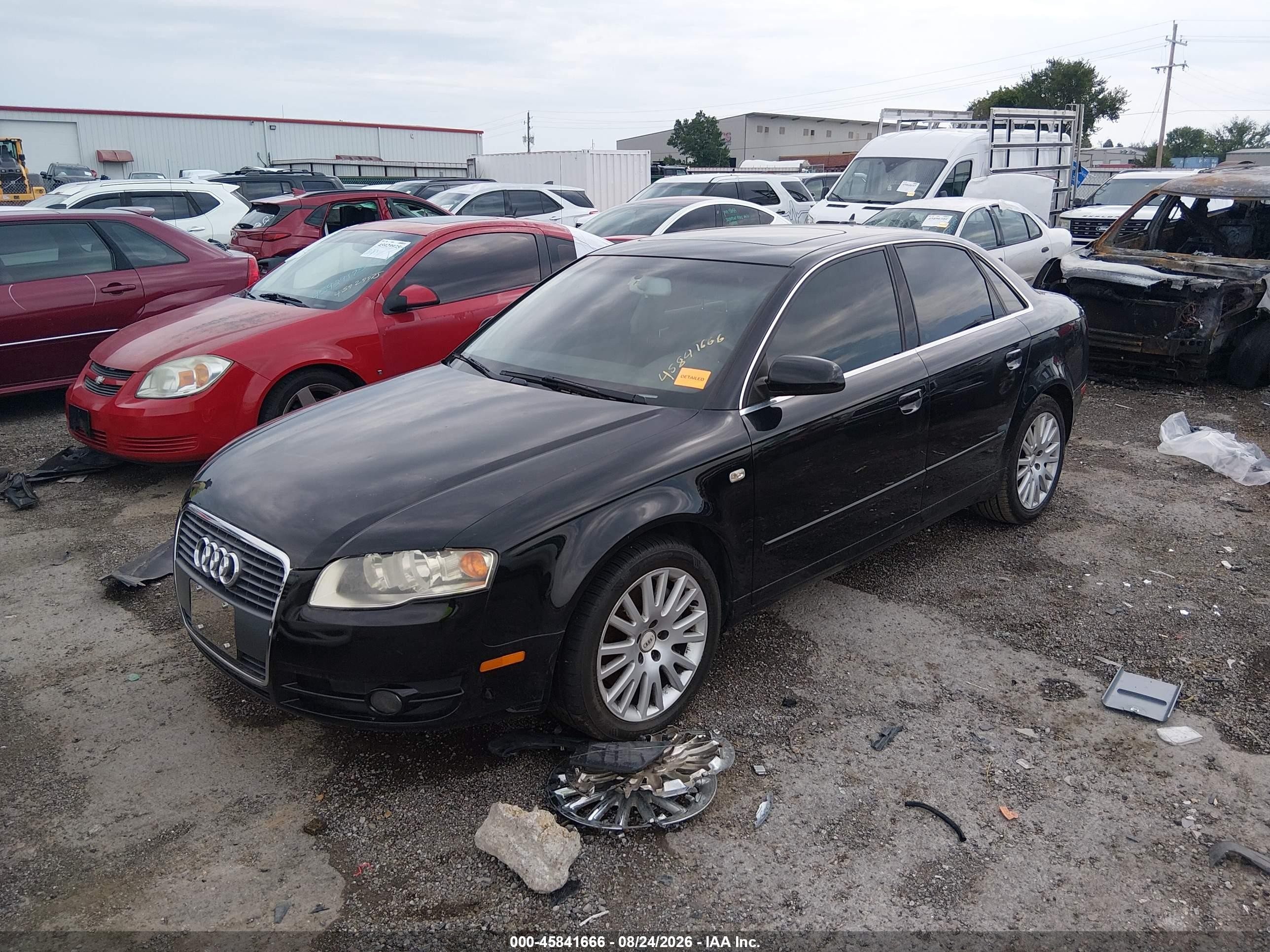 2007 Audi A4 2.0t Black vin: WAUAF78E27A112523