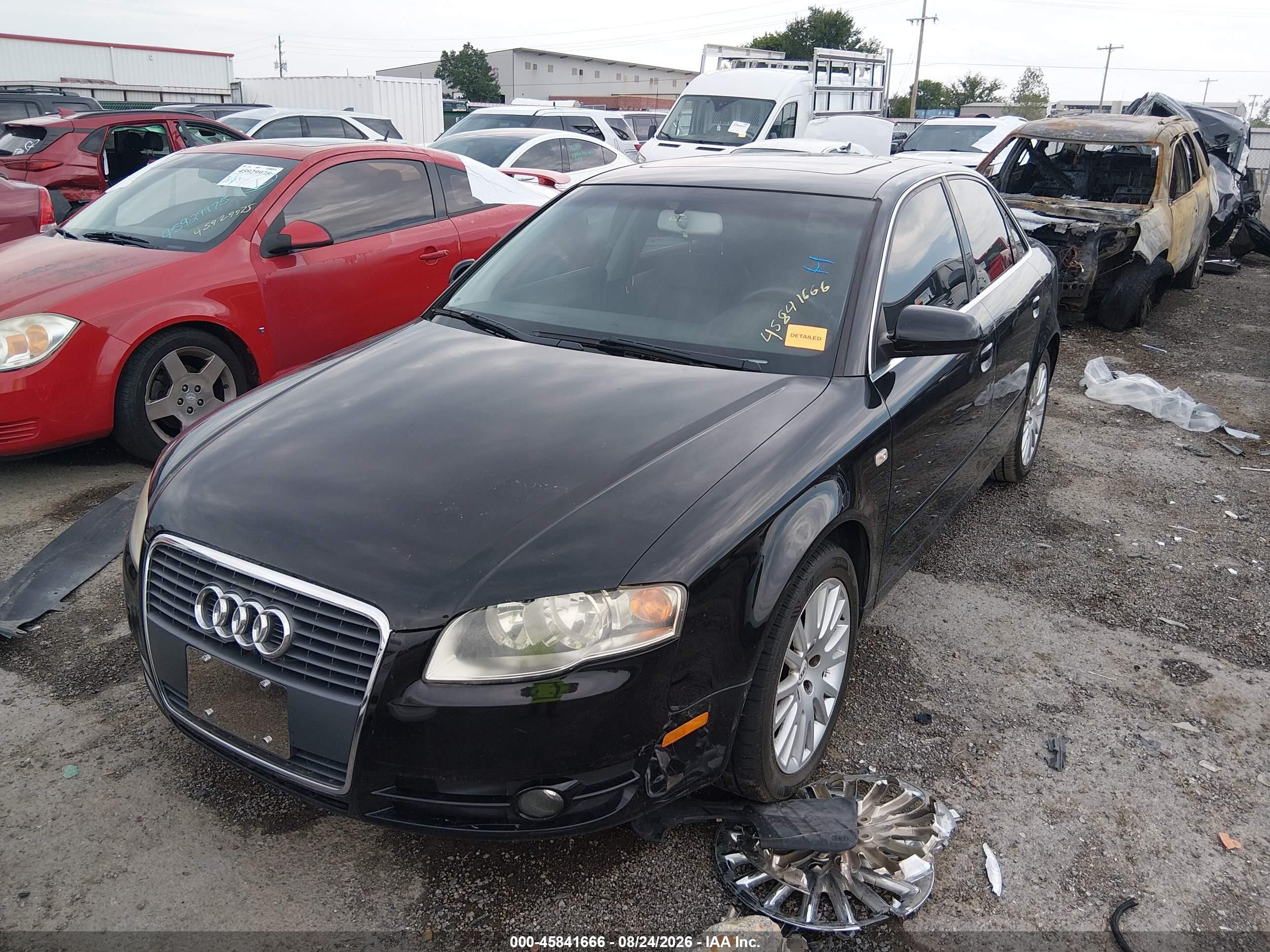 2007 Audi A4 2.0t Black vin: WAUAF78E27A112523