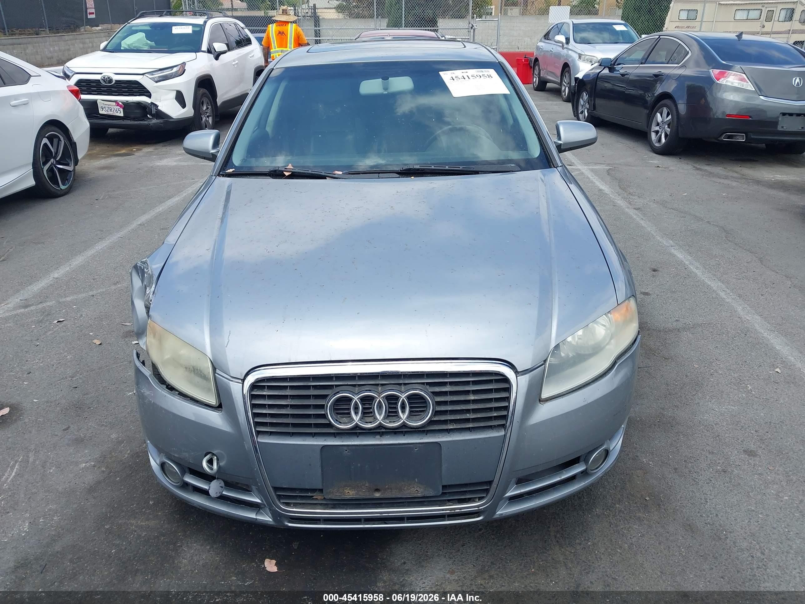 2006 Audi A4 2.0t Silver vin: WAUAF78E36A196740