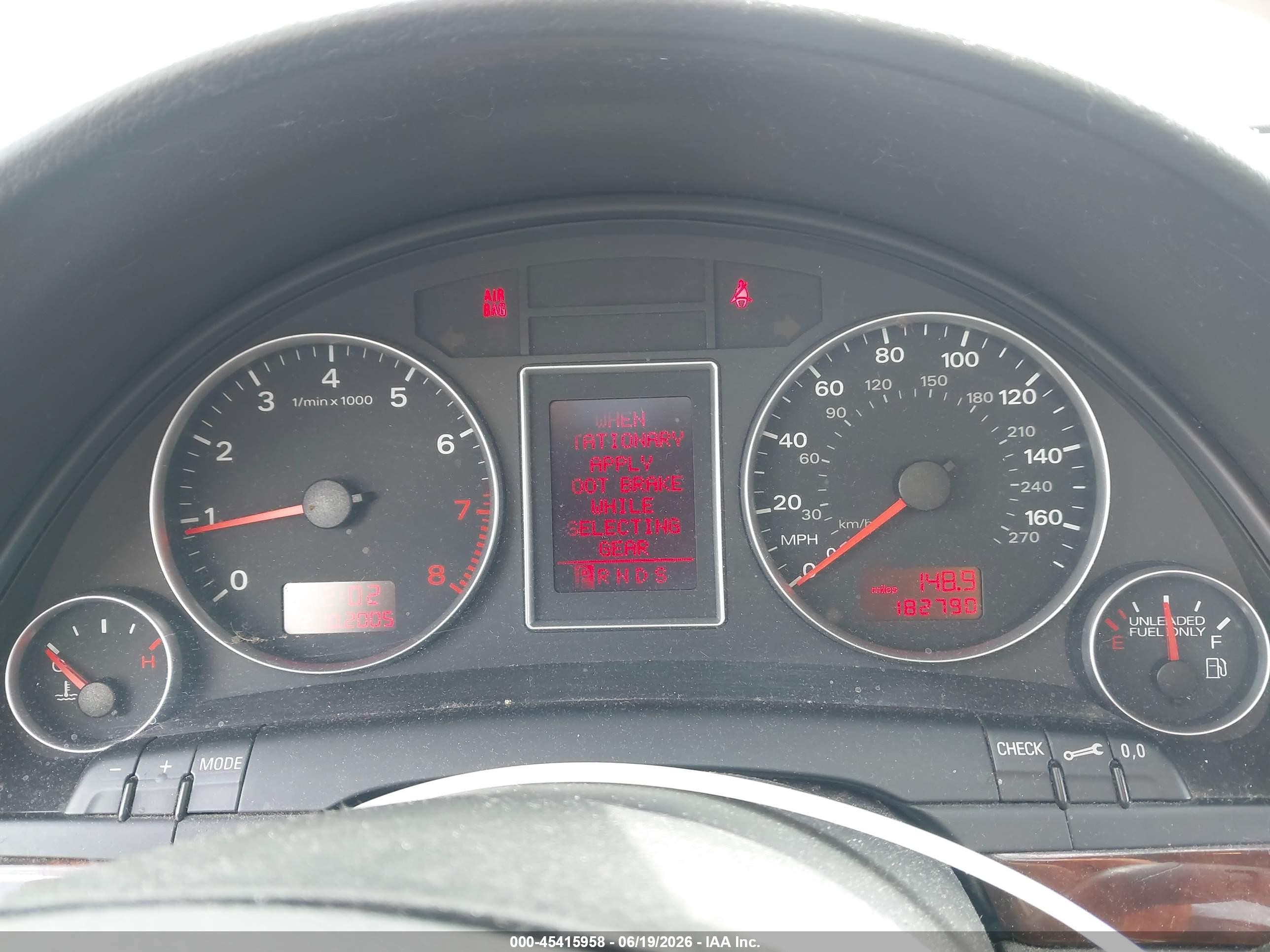 2006 Audi A4 2.0t Silver vin: WAUAF78E36A196740