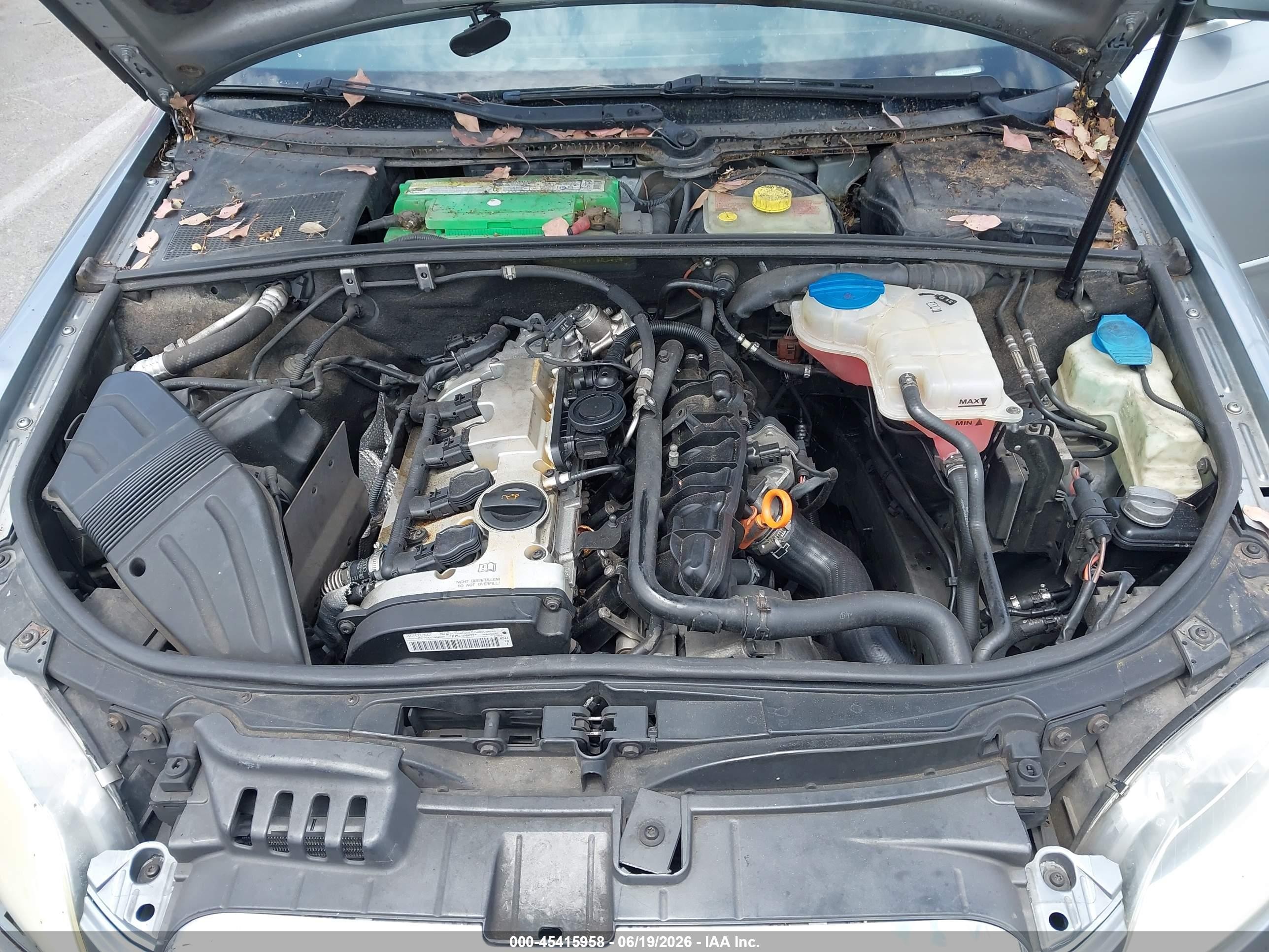 2006 Audi A4 2.0t Silver vin: WAUAF78E36A196740