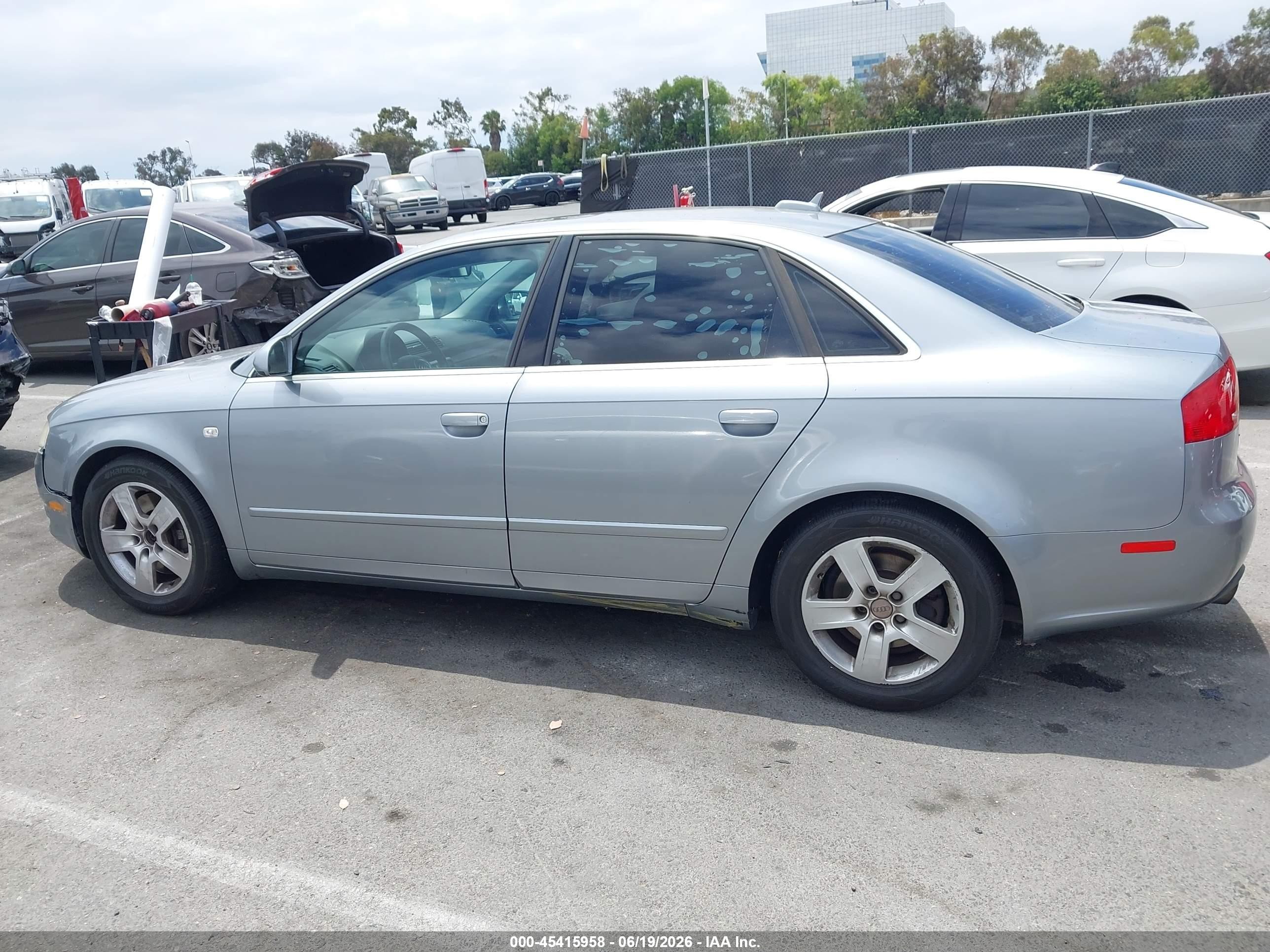 2006 Audi A4 2.0t Silver vin: WAUAF78E36A196740